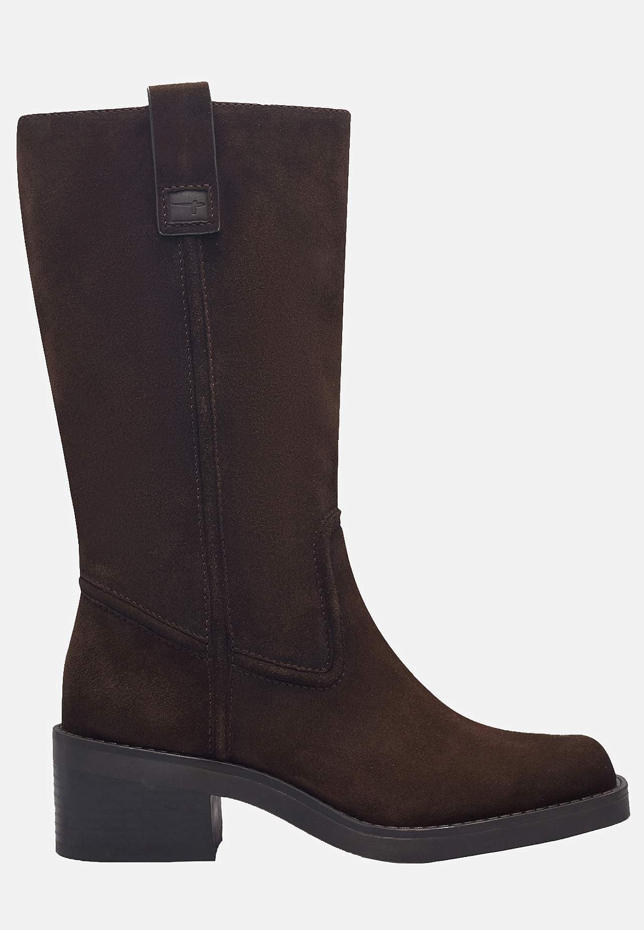 Støvel i semsket skinn