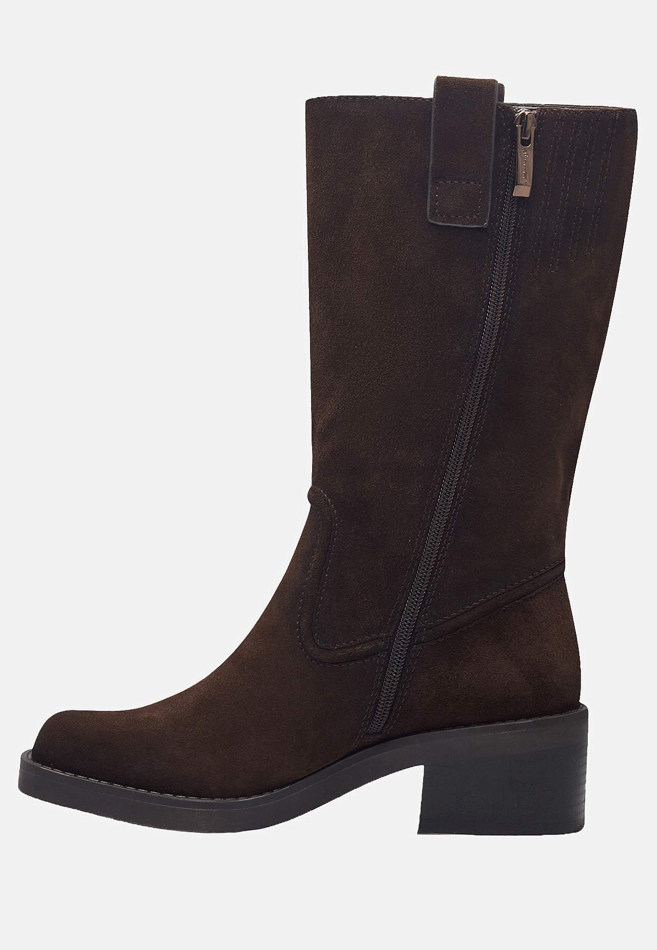 Støvel i semsket skinn