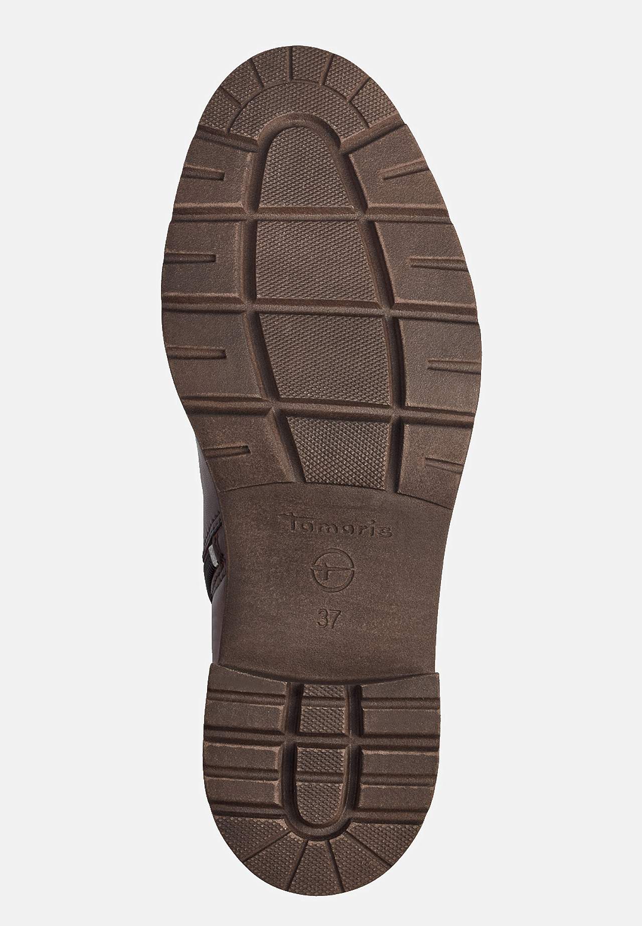 Lærstøvel med glidelås