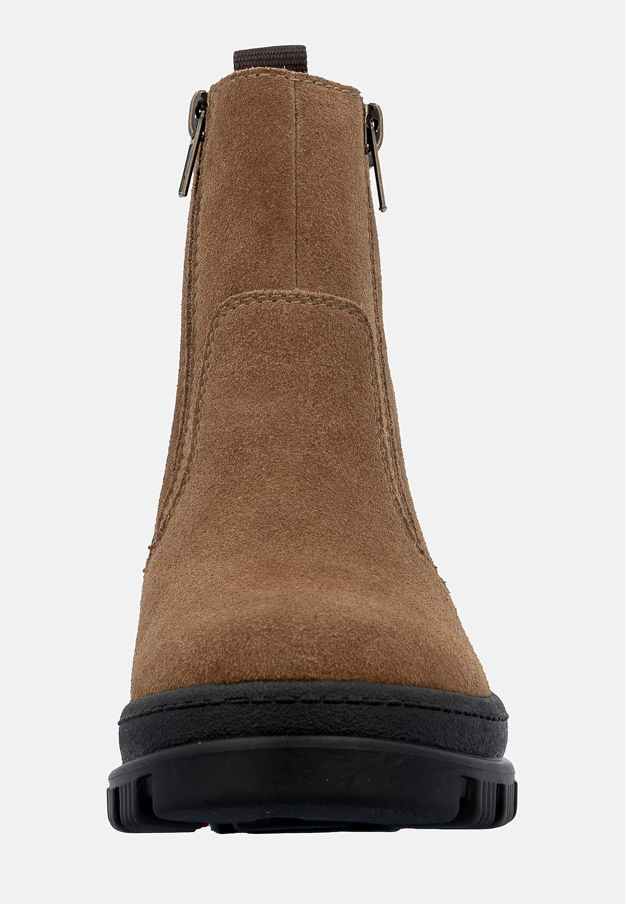 Lærstøvel med uttrekkbare brodder