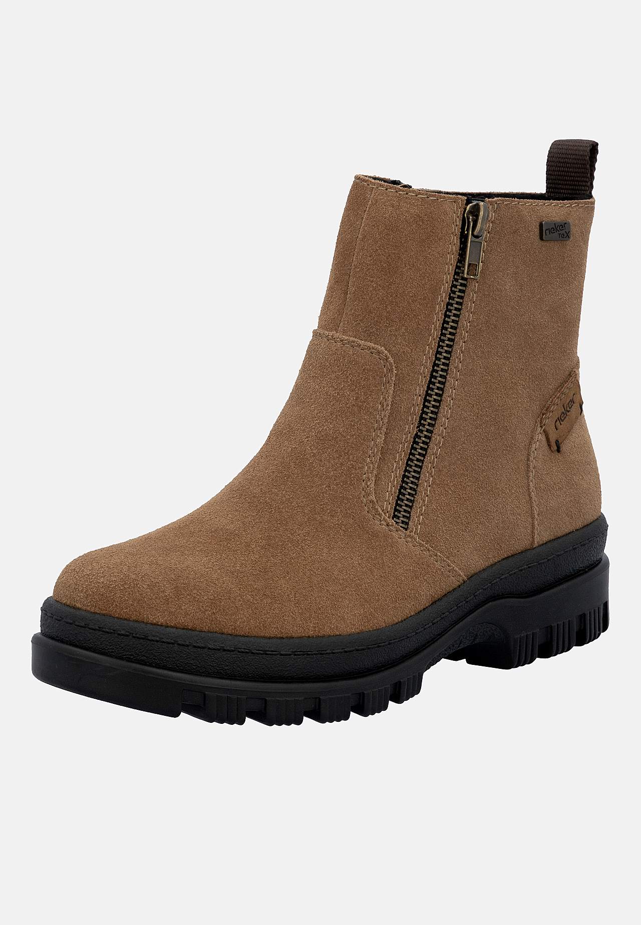 Lærstøvel med uttrekkbare brodder