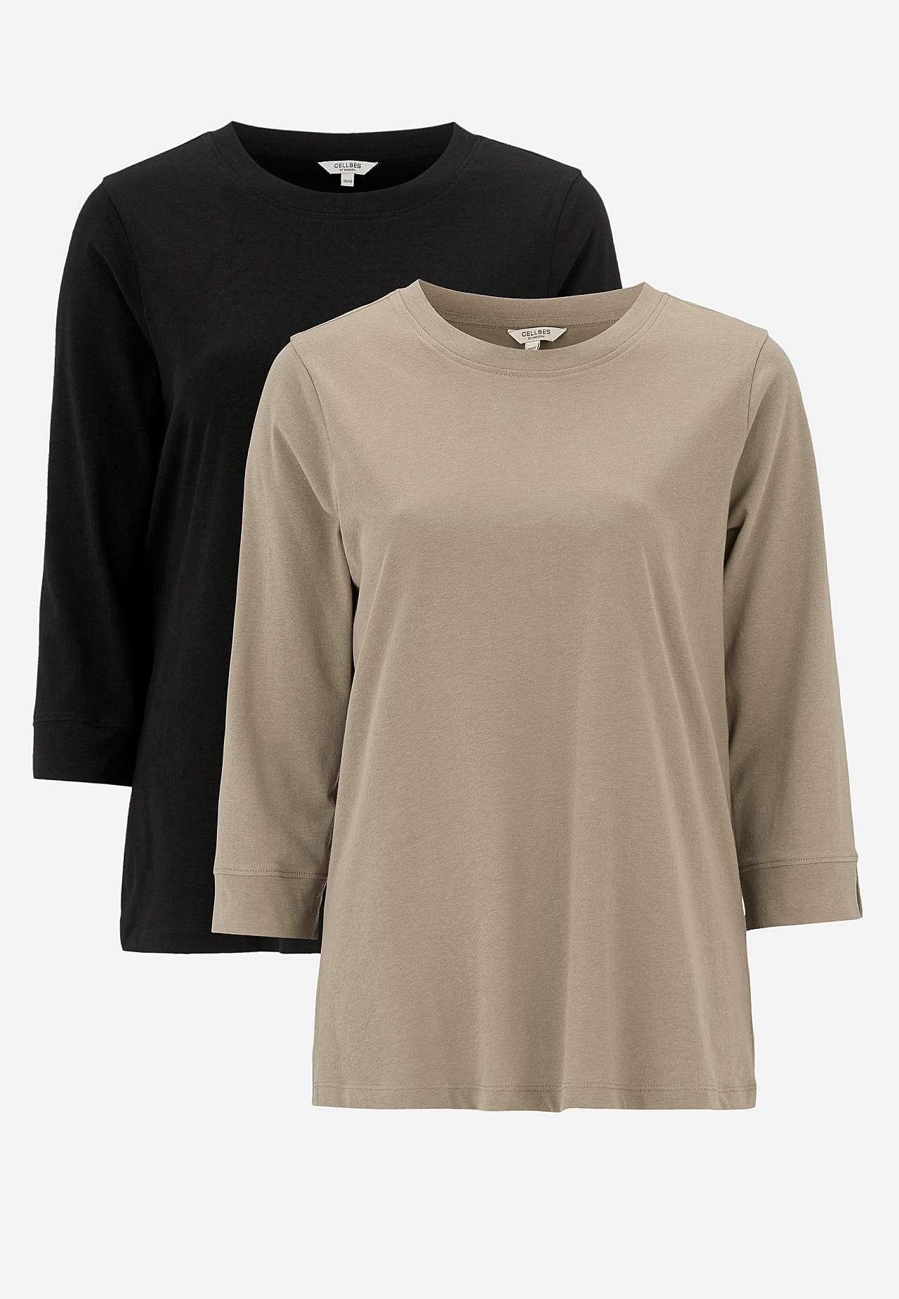 Jerseytopp i økologisk bomull 2-pack