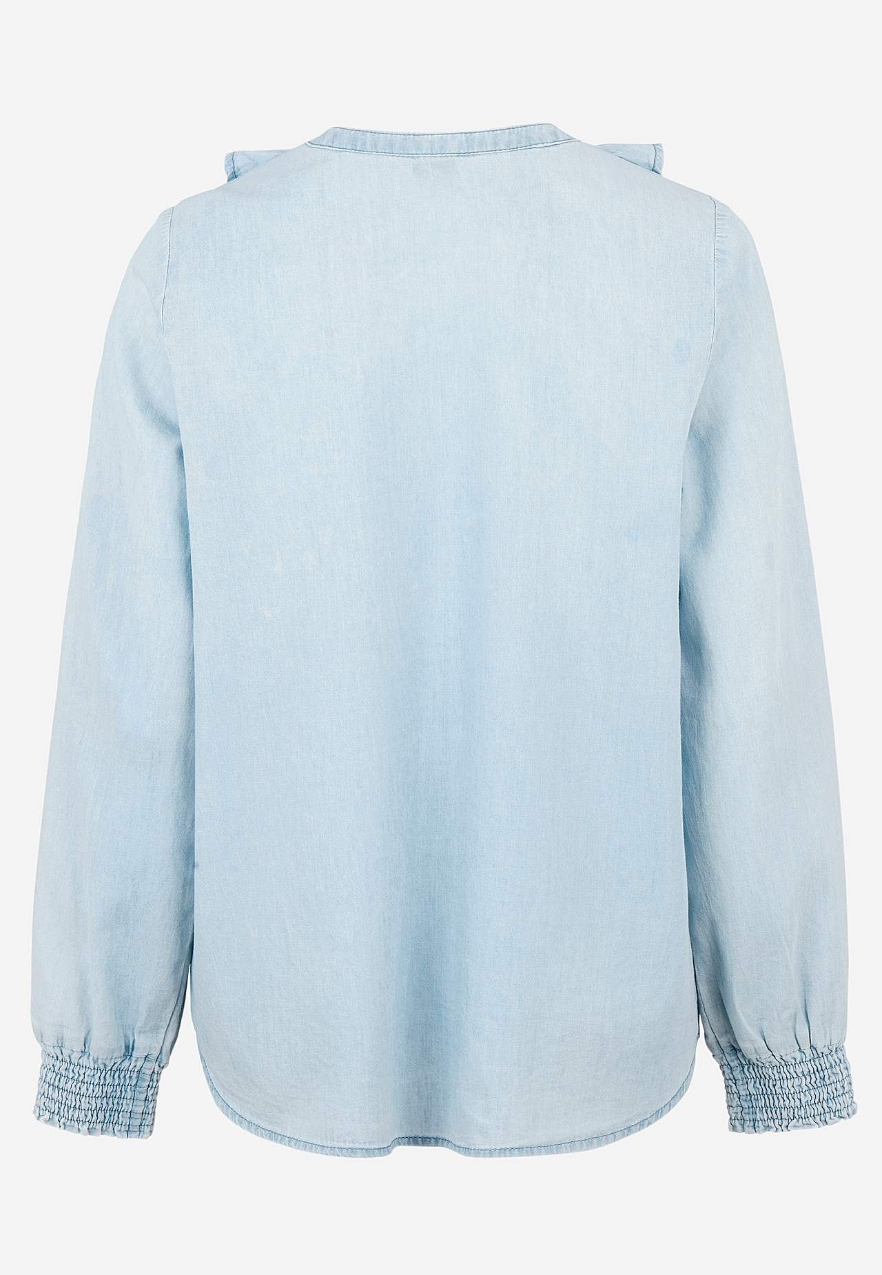 Volangbluse i denim
