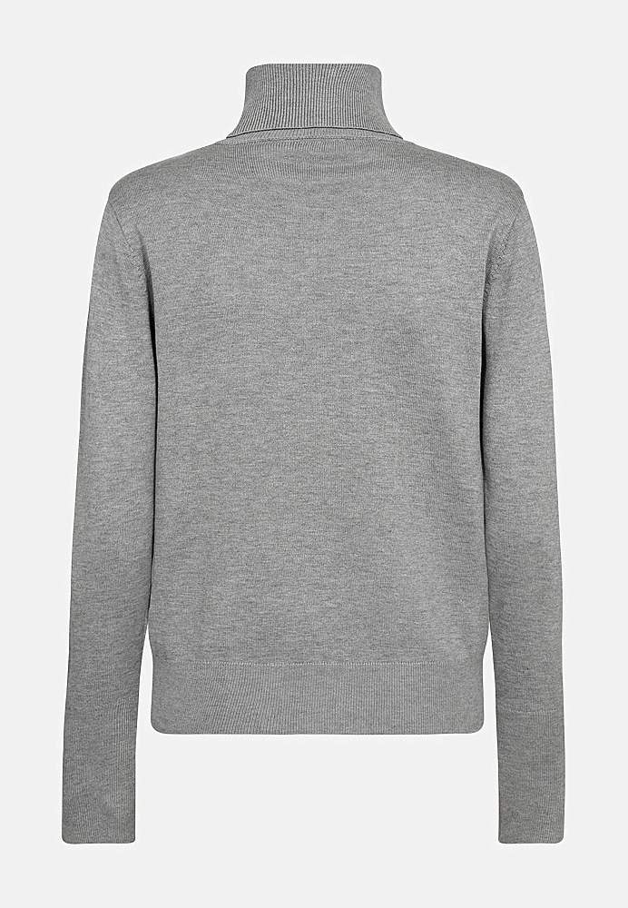 Finstrikket poloskjorte med gullfargede knapper