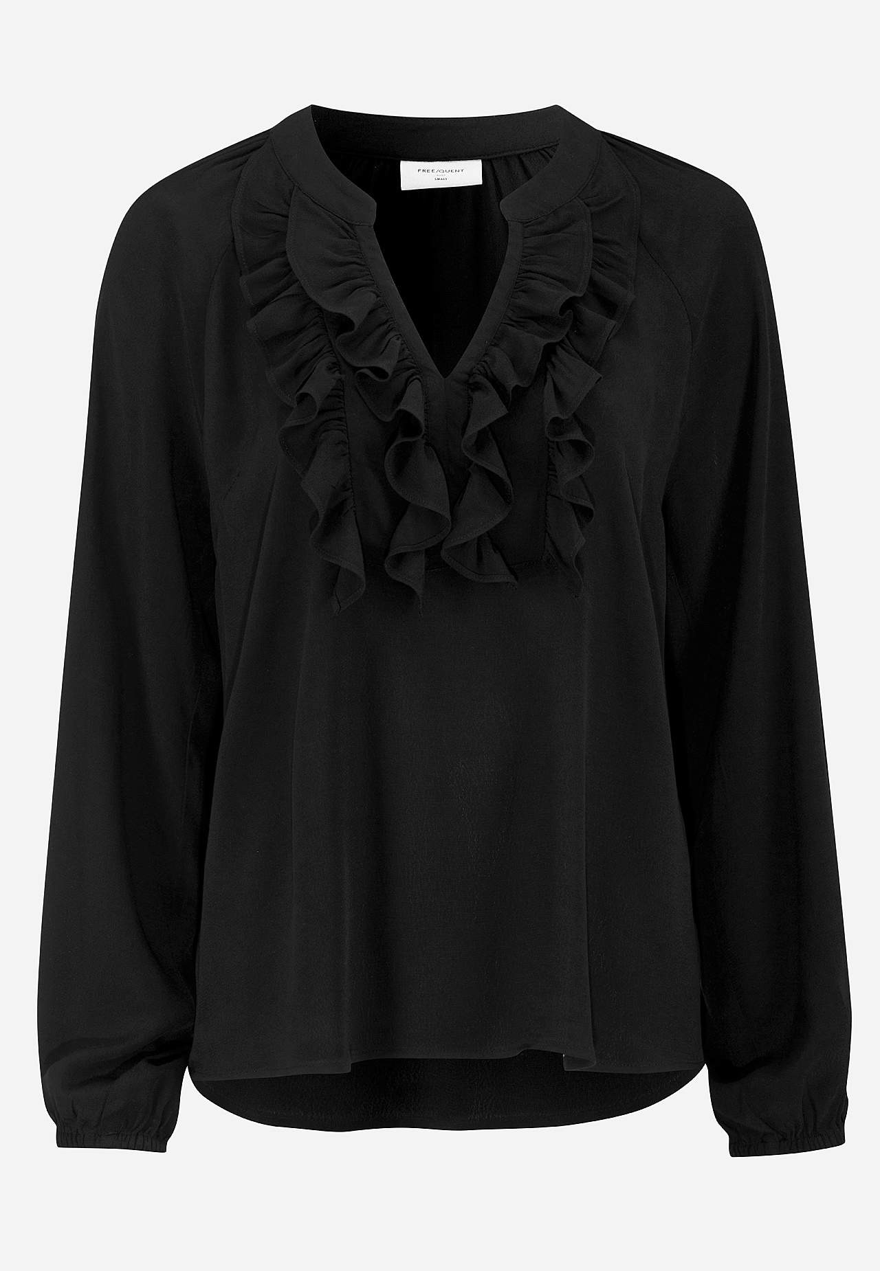 Bluse med volanger