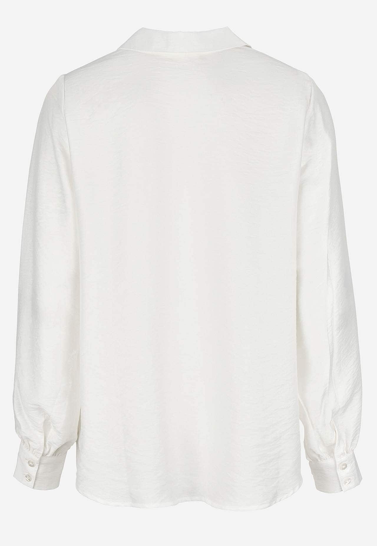Vevet bluse med vide ermer