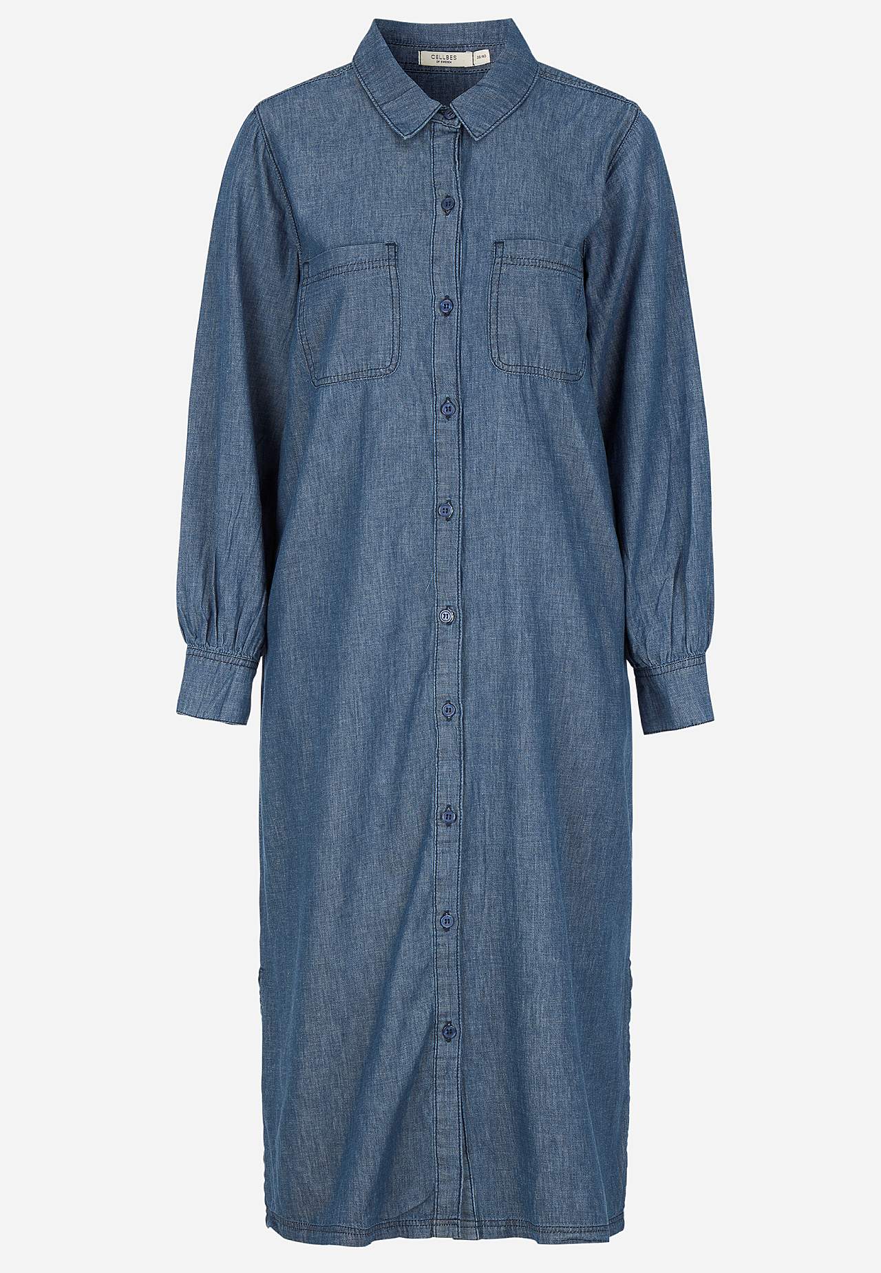 Denimkjole med sidelommer