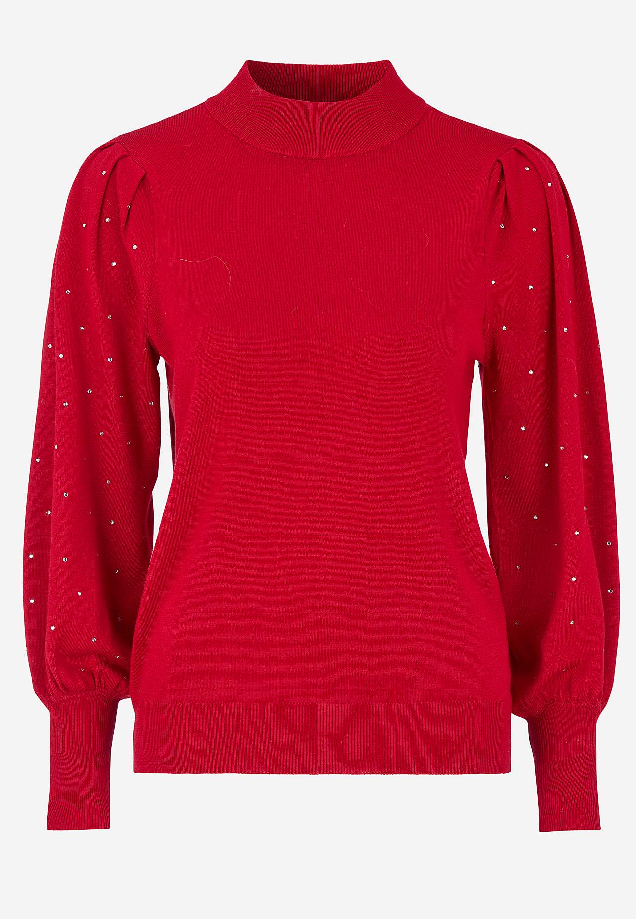 Finstrikket genser med strass