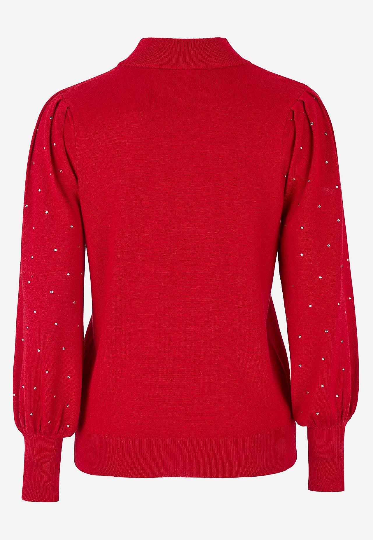 Finstrikket genser med strass