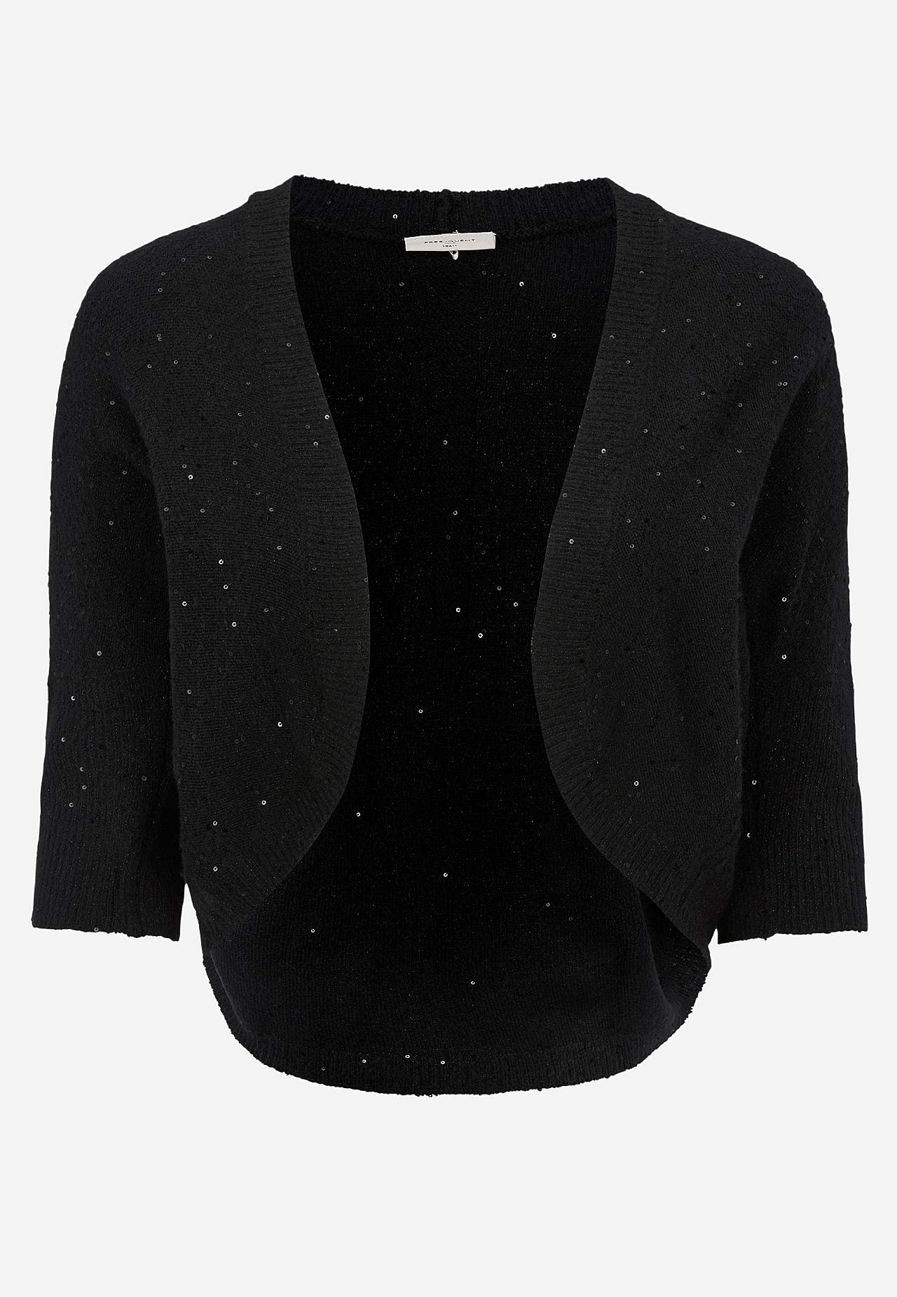 Strikket bolero med paljetter