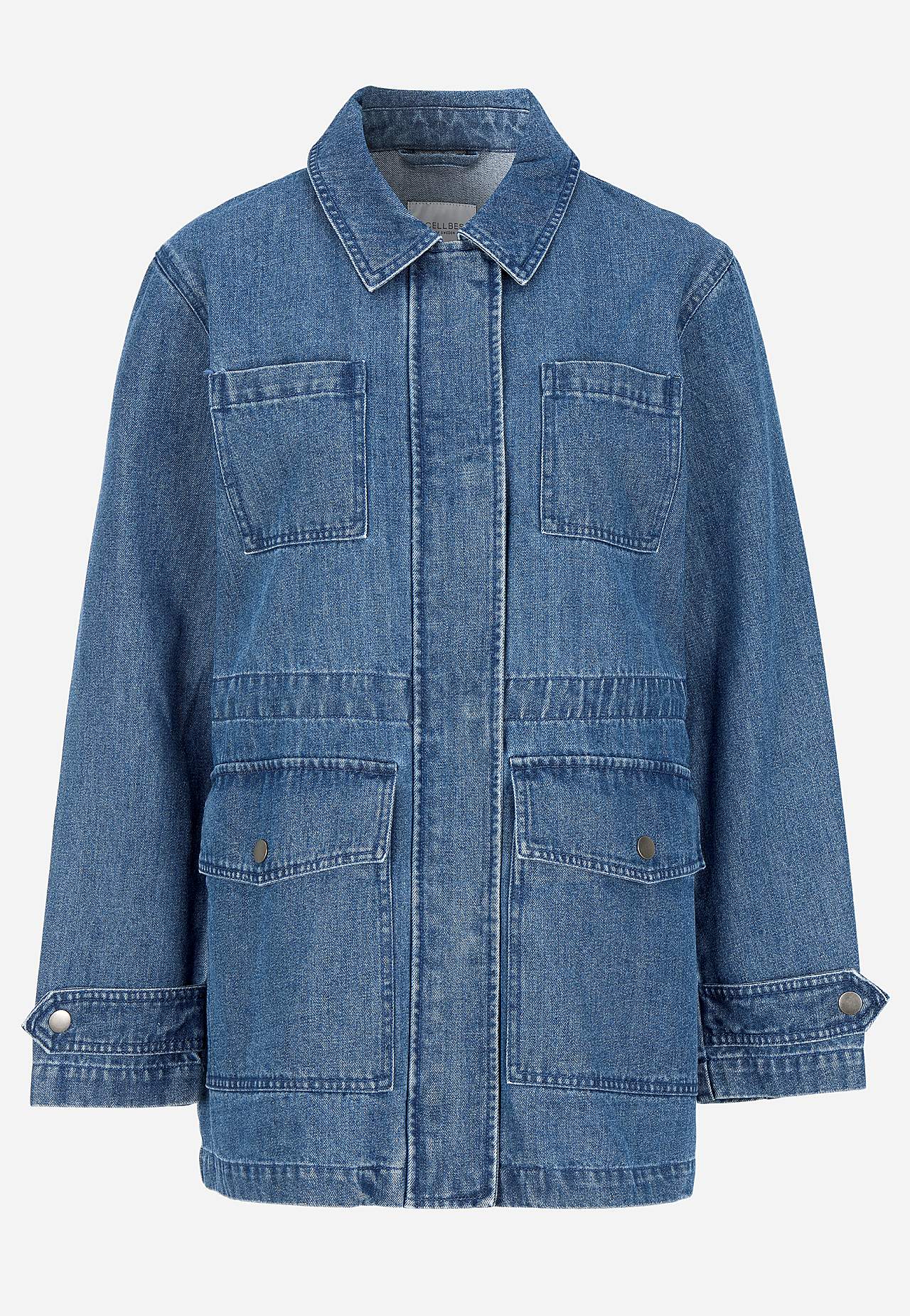 Denimjakke med glidelås