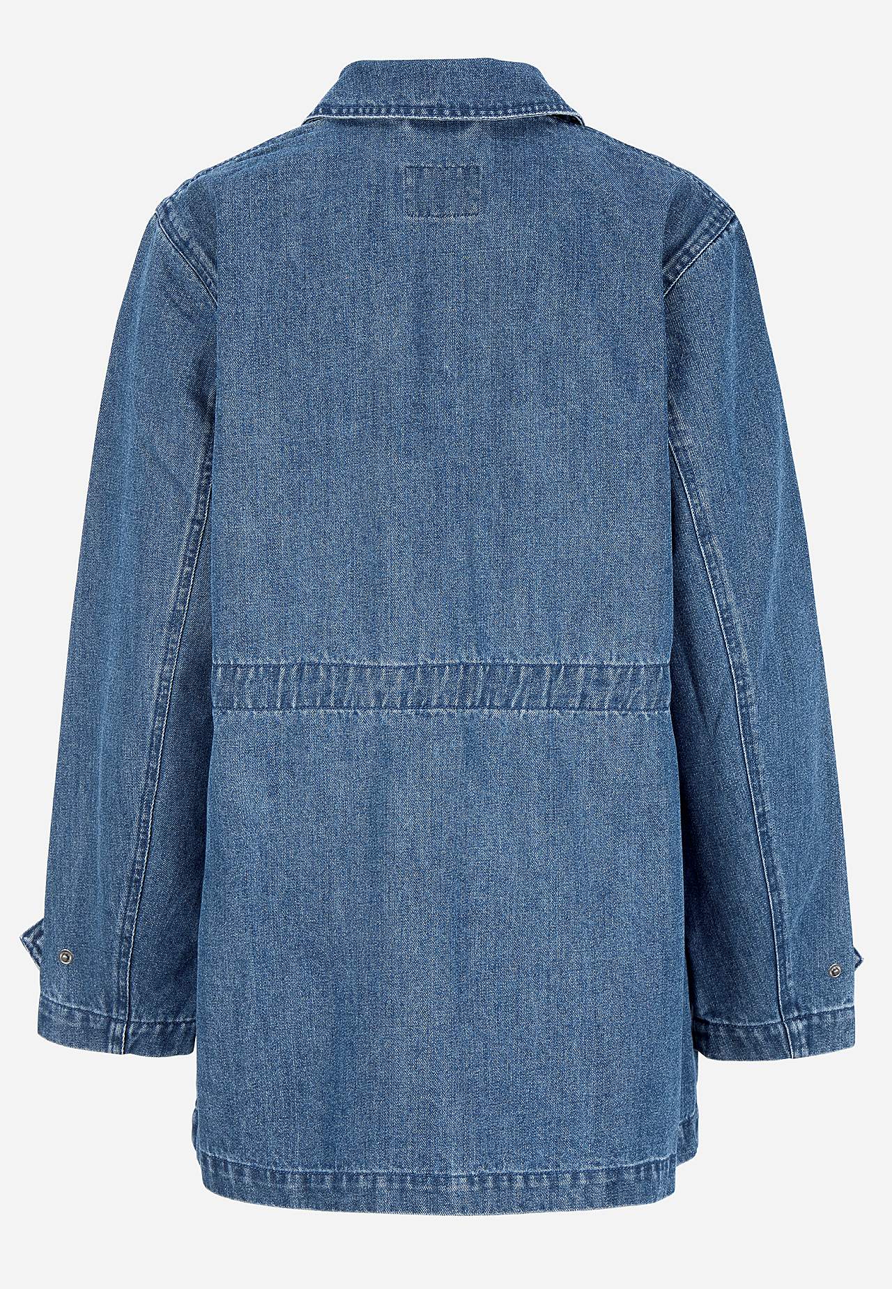 Denimjakke med glidelås