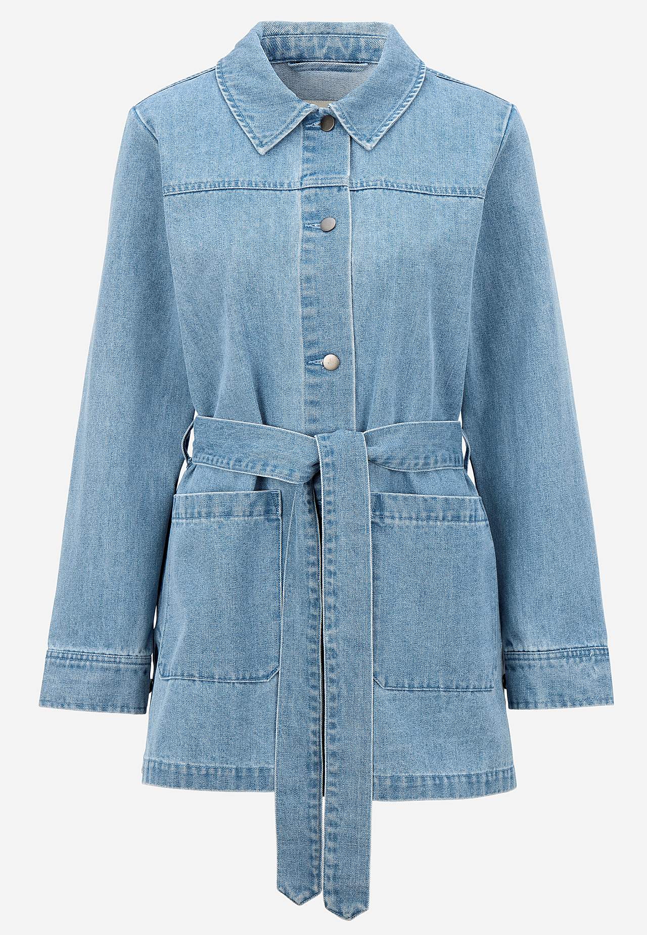 Denimjakke med knytebånd