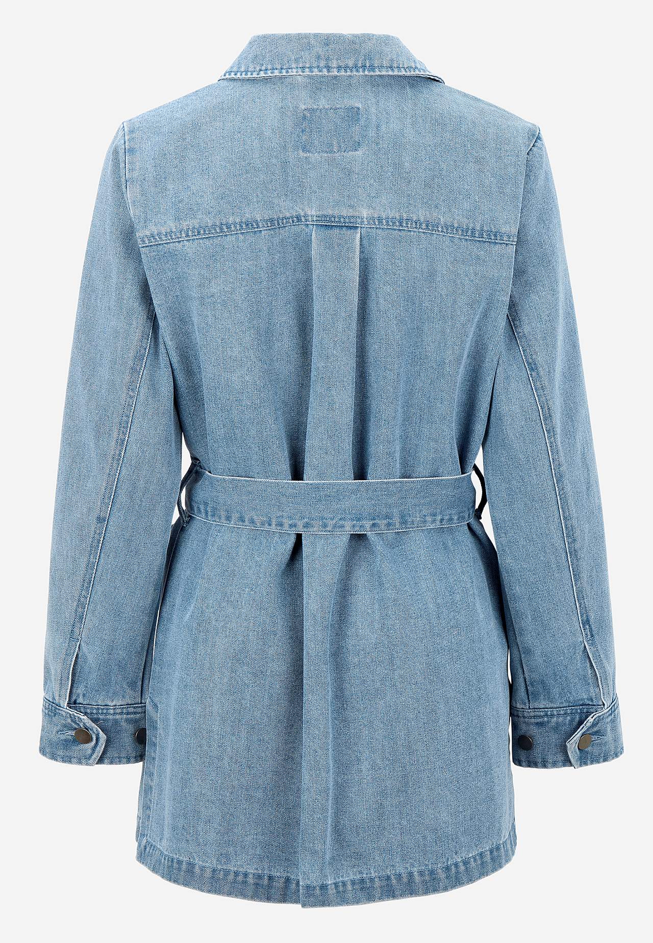 Denimjakke med knytebånd