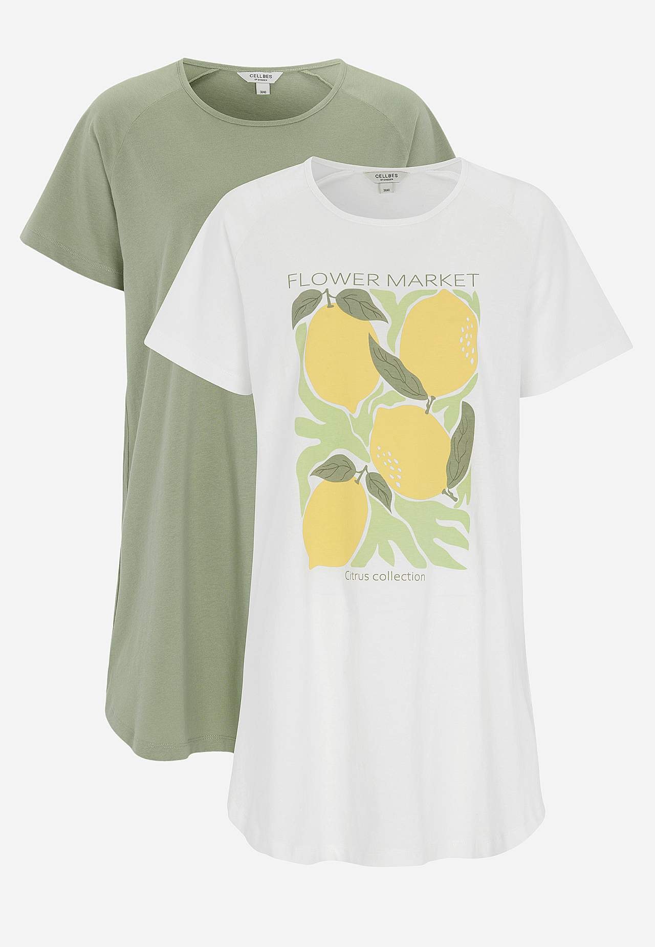 Jerseytunika i økologisk bomull 2-pack