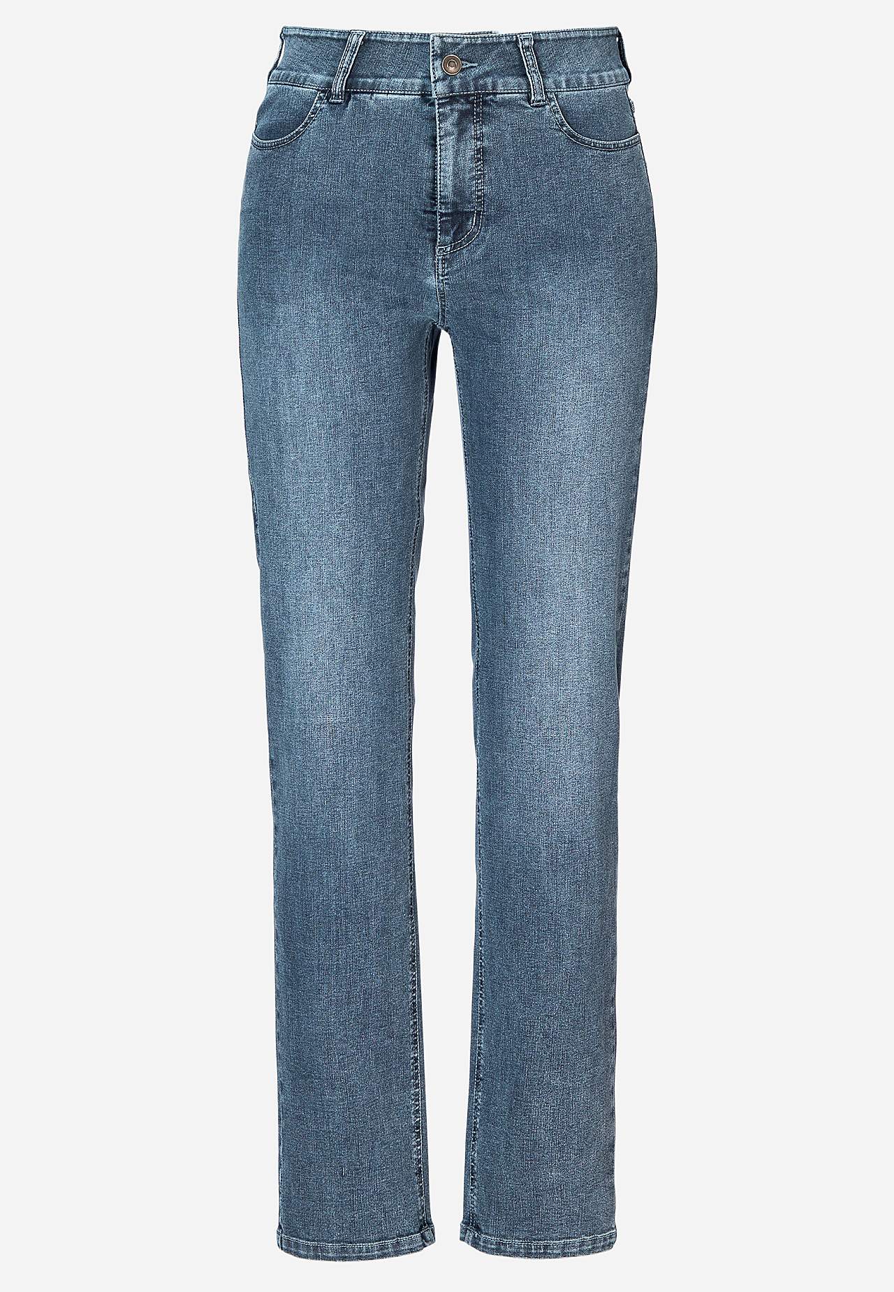 Rette jeans i elastisk denim Sara