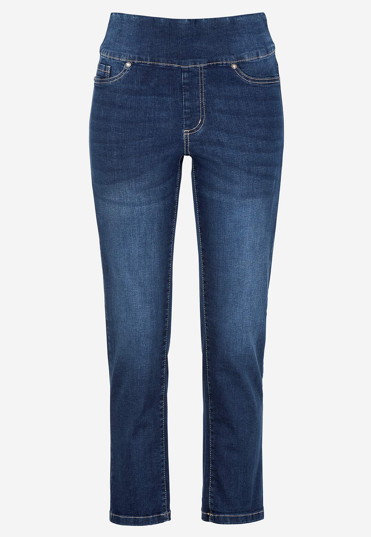 Superkomfortabel ankeljeans i denim