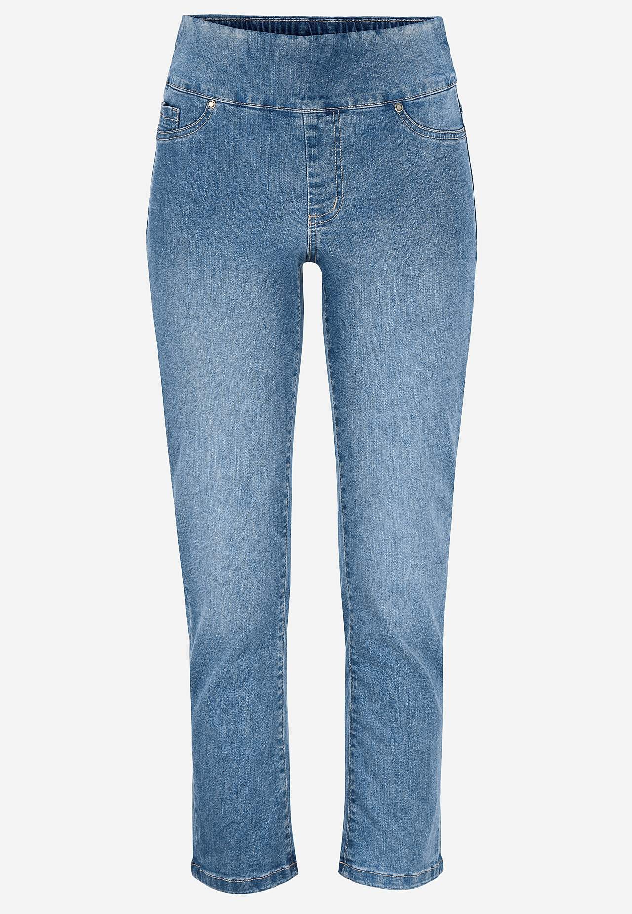 Superkomfortabel ankeljeans i denim