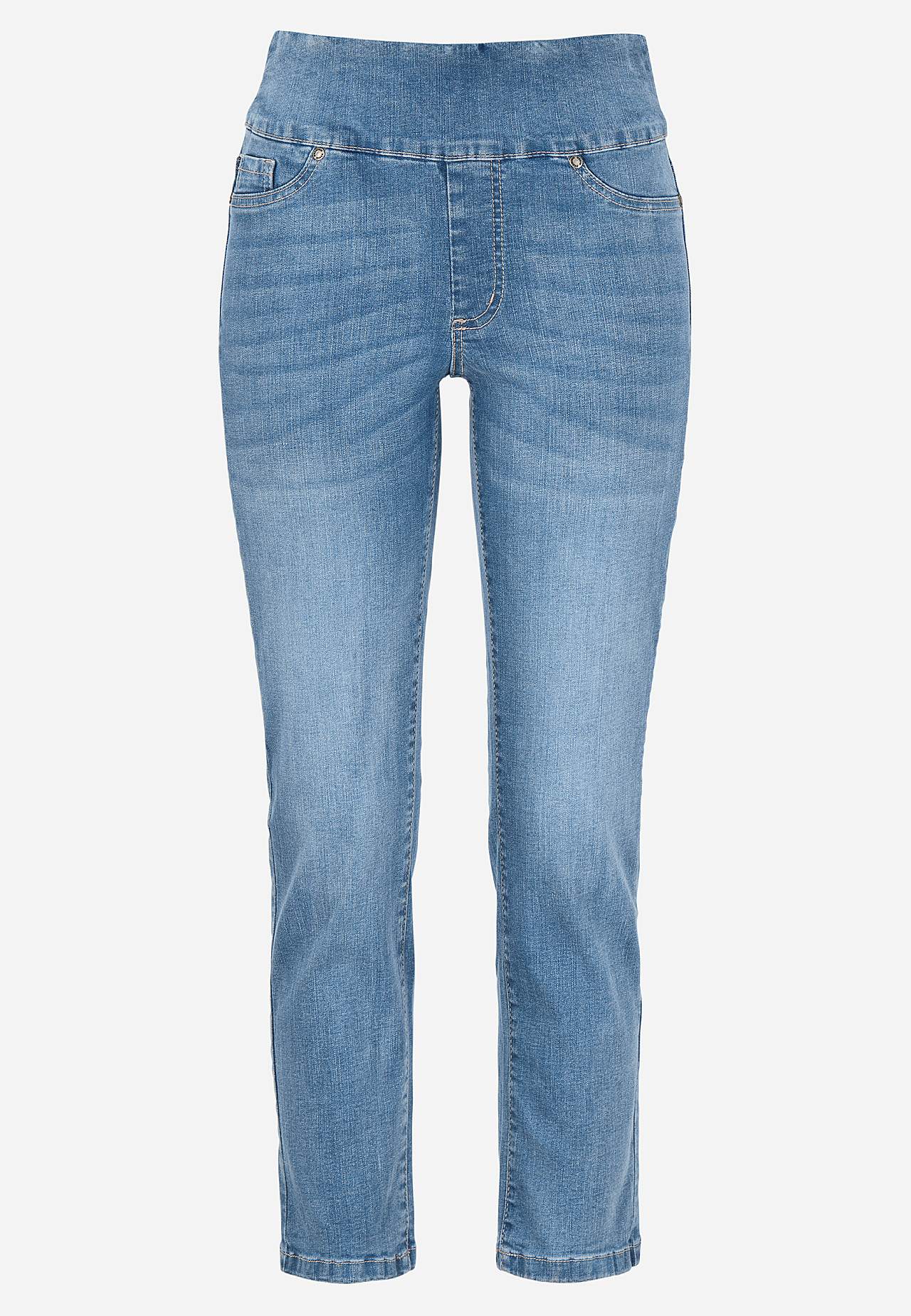 Superkomfortabel ankeljeans i denim