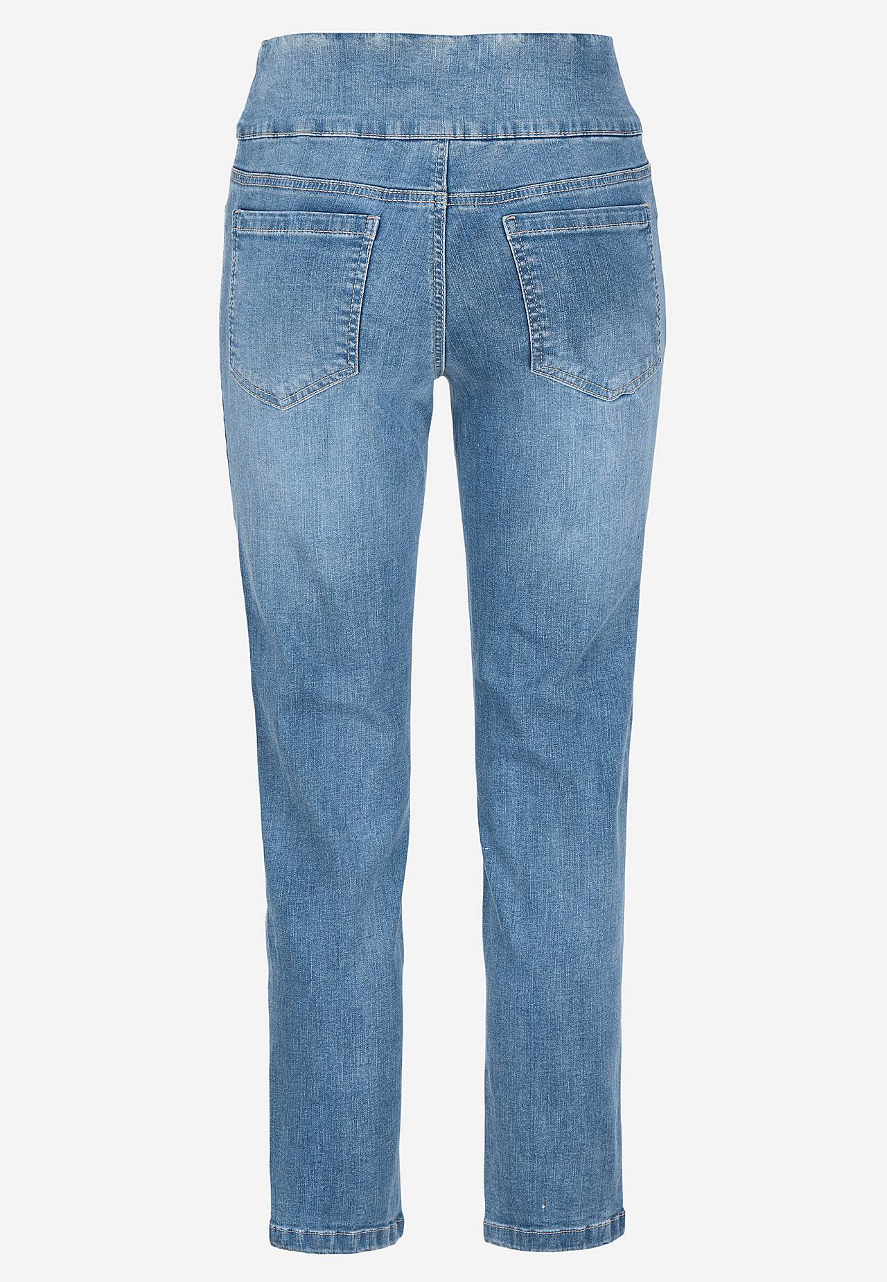 Superkomfortabel ankeljeans i denim