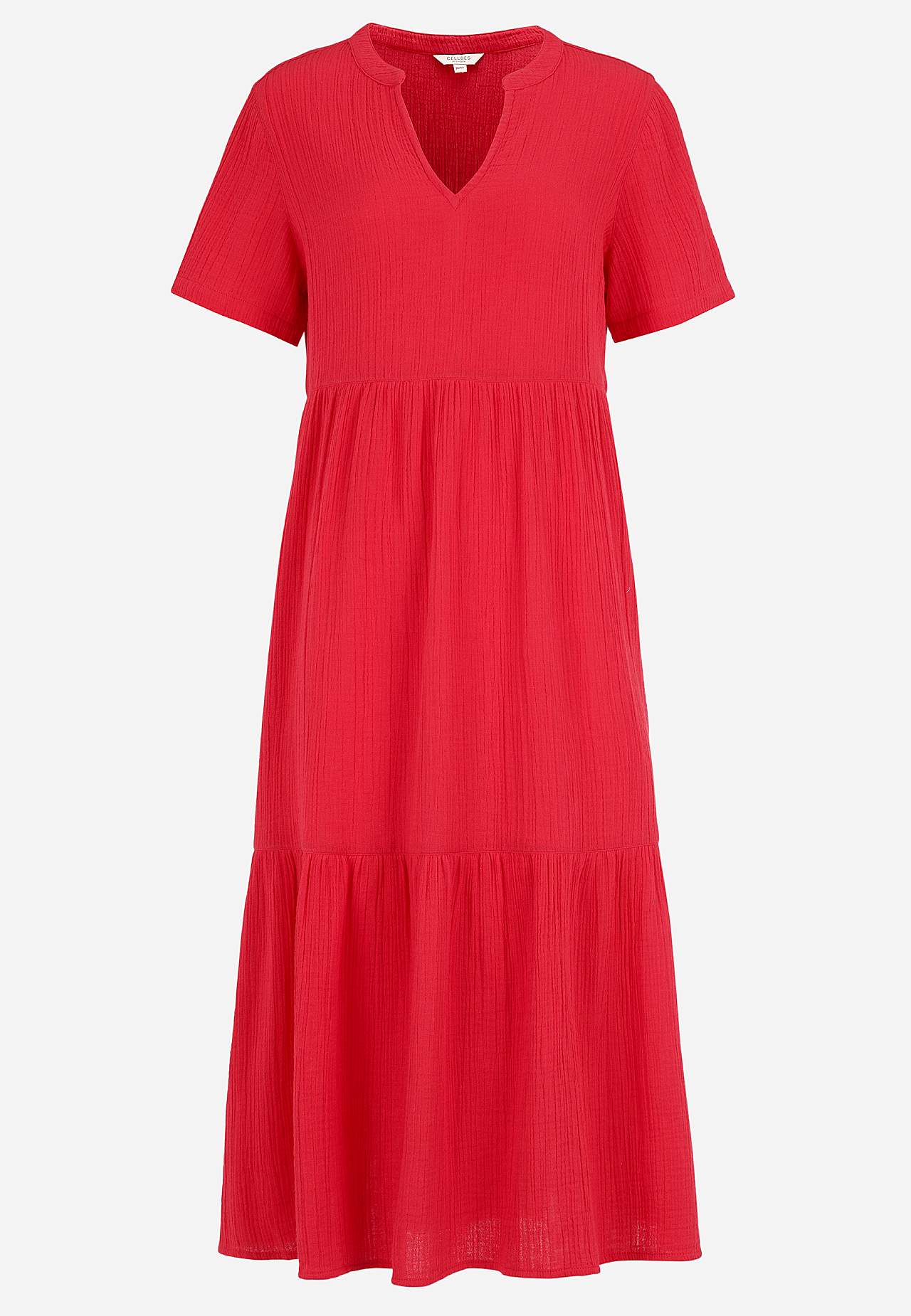 Kjole i rynket bomull