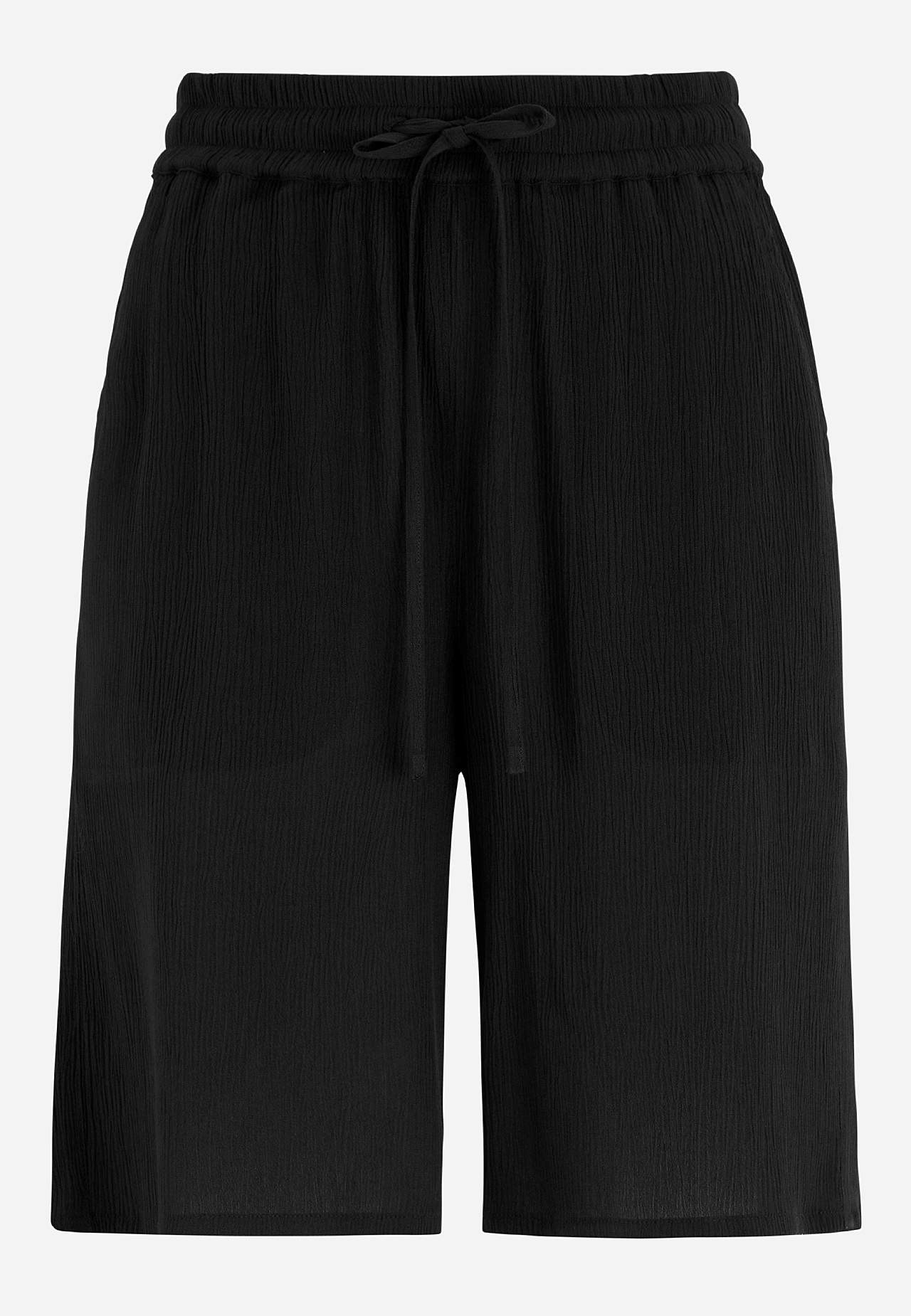 Shorts i viskosekrepp