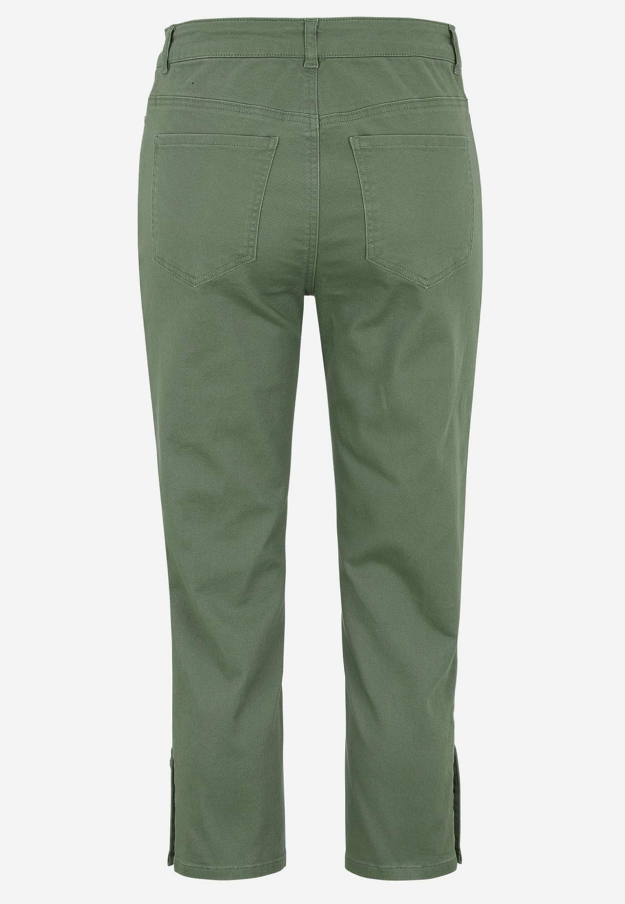 Caprijeans med design med fem lommer