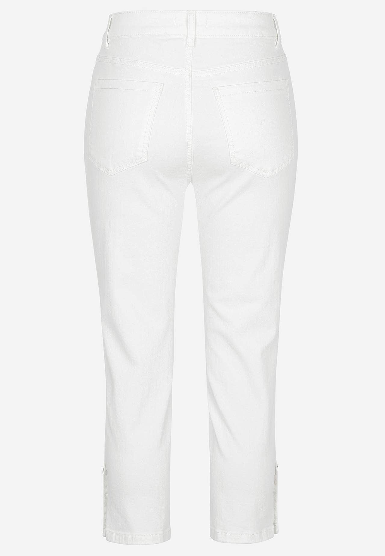 Caprijeans med design med fem lommer