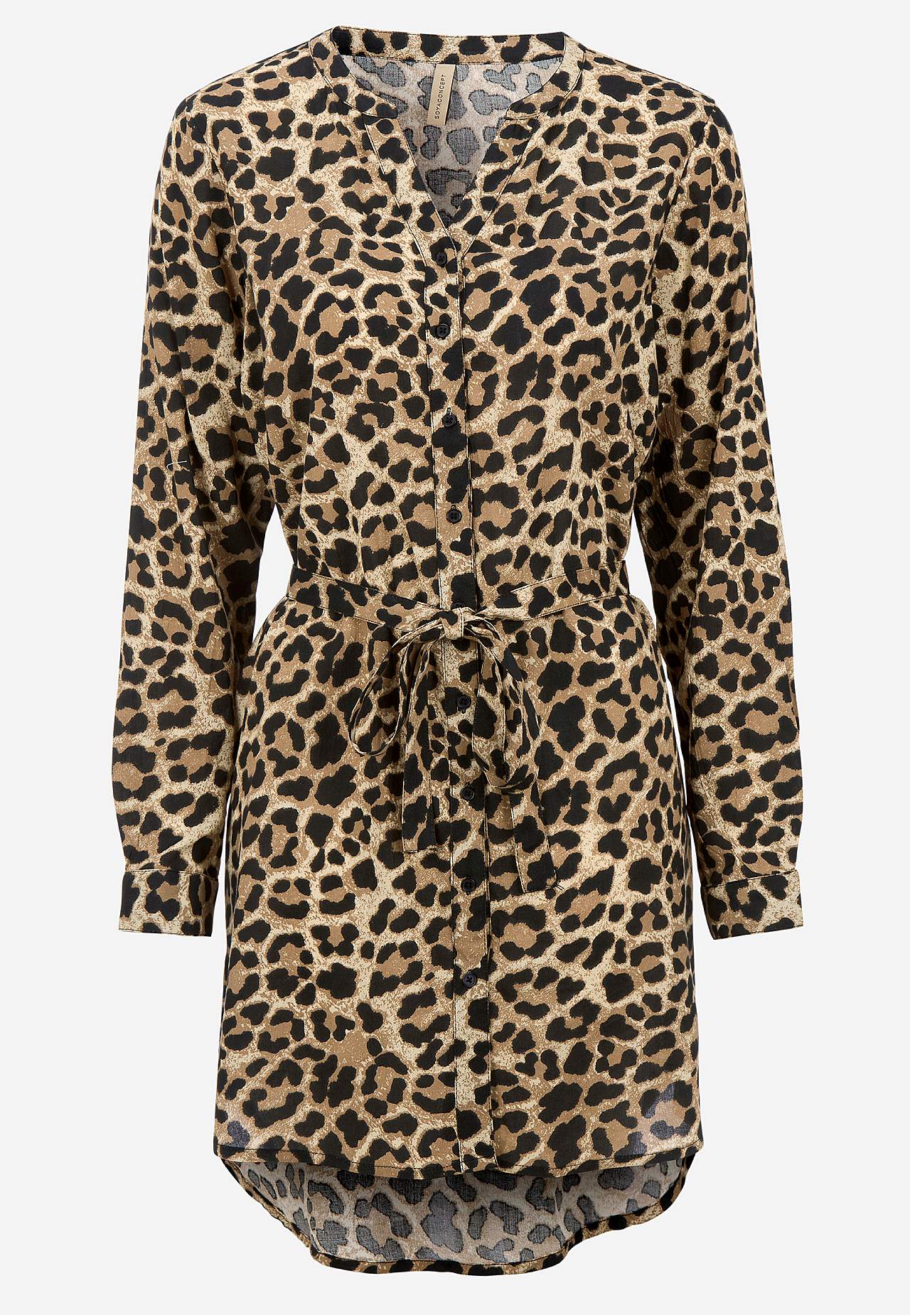 Leopardmønstret lang skjorte