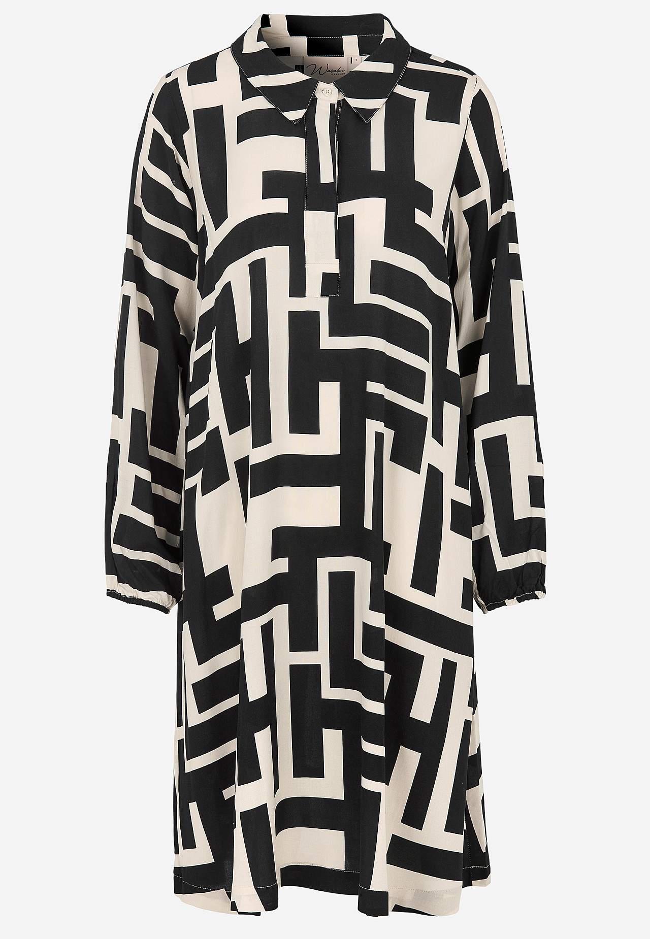 Mønstret, vevet kjole