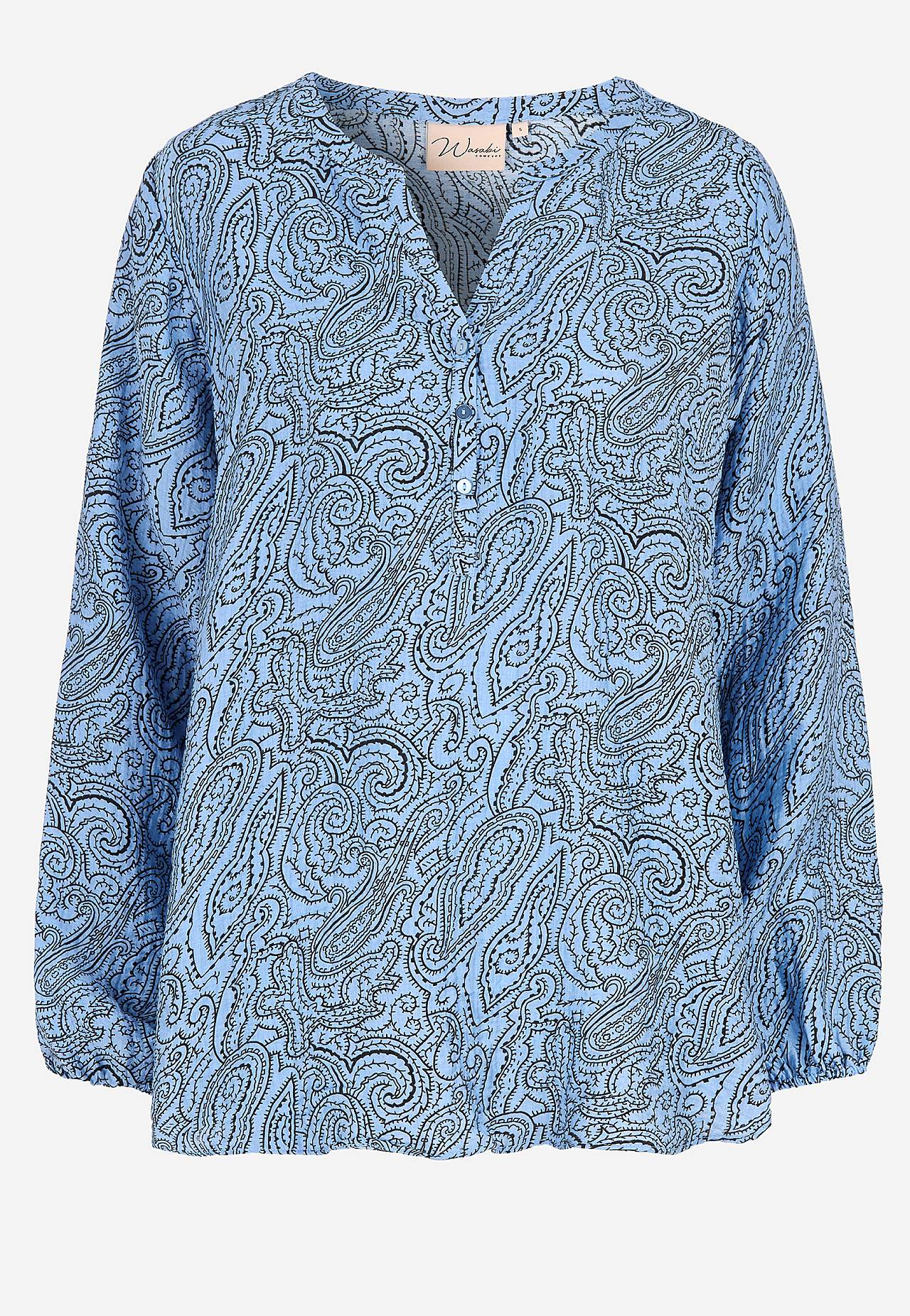 Vevet bluse med paisleymønster