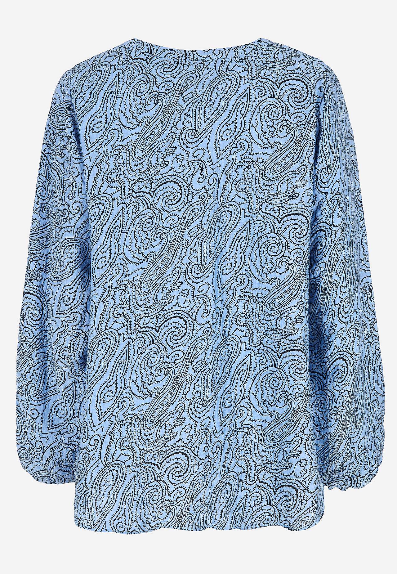 Vevet bluse med paisleymønster