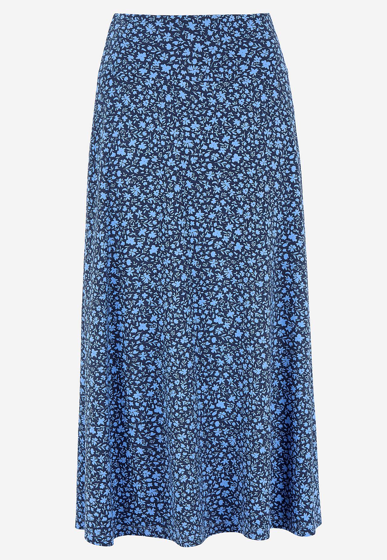 Langt, utsvingt jerseyskjørt
