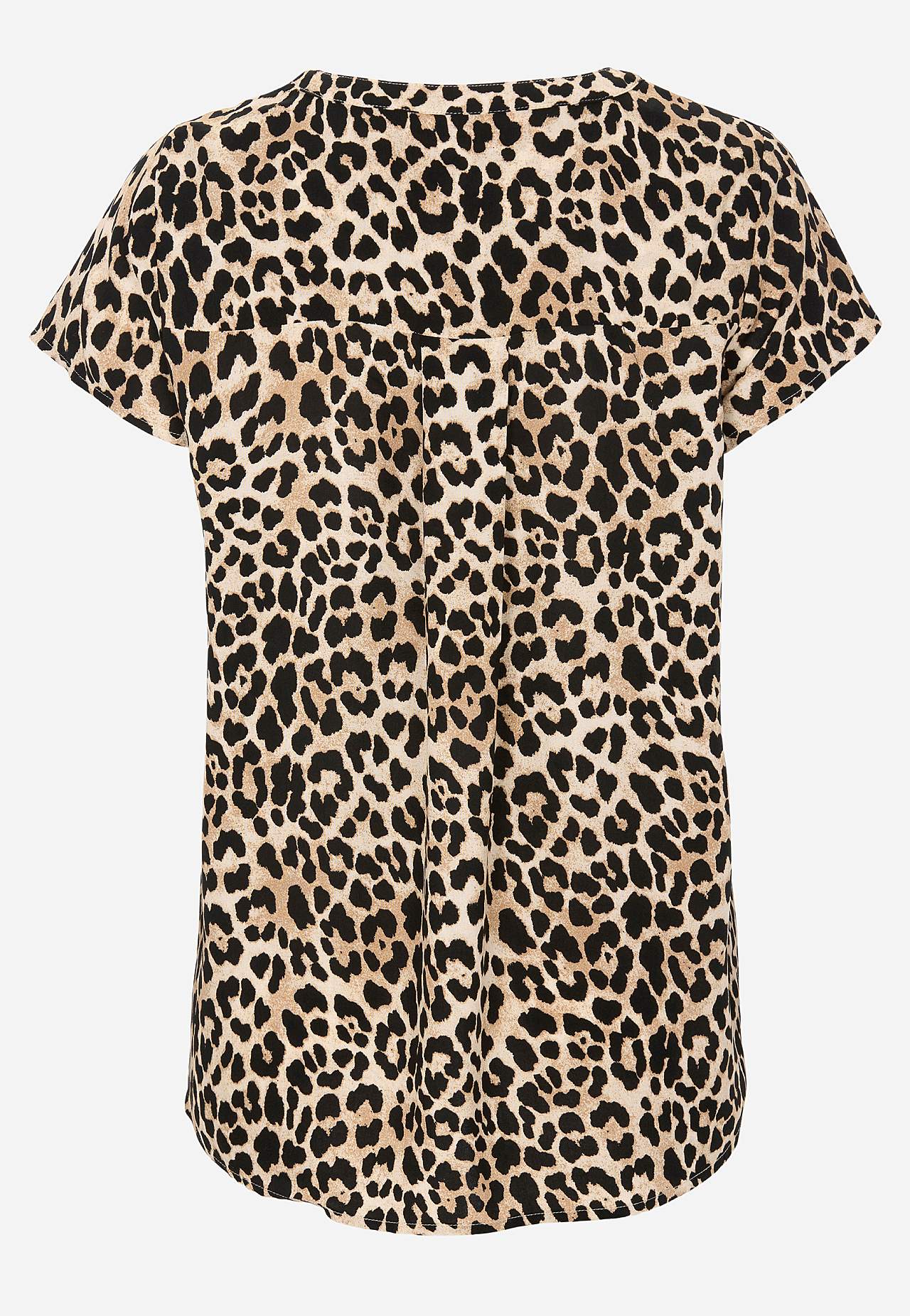 Leopardmønstret viskosebluse