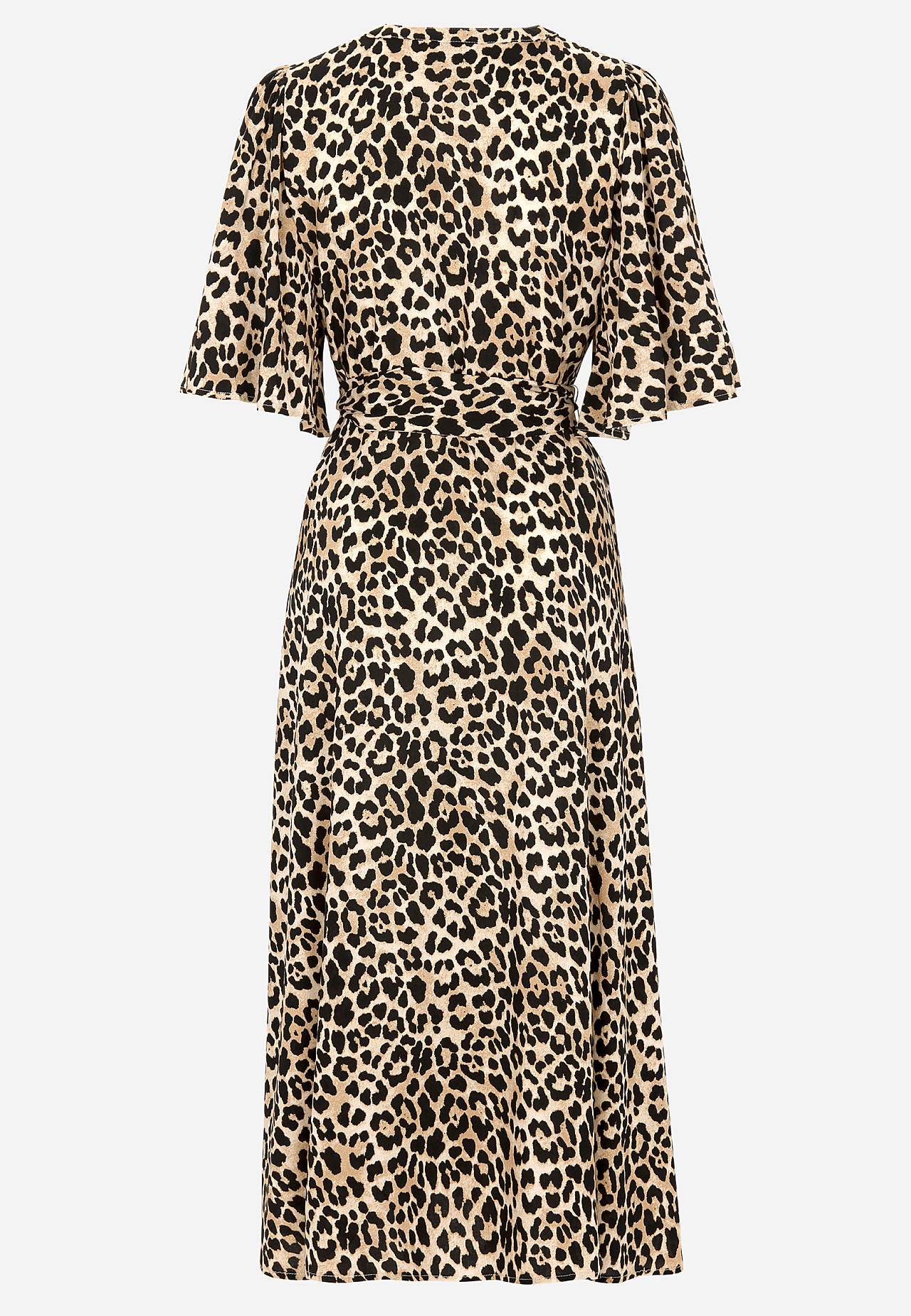 Leopardmønstret viskosekjole