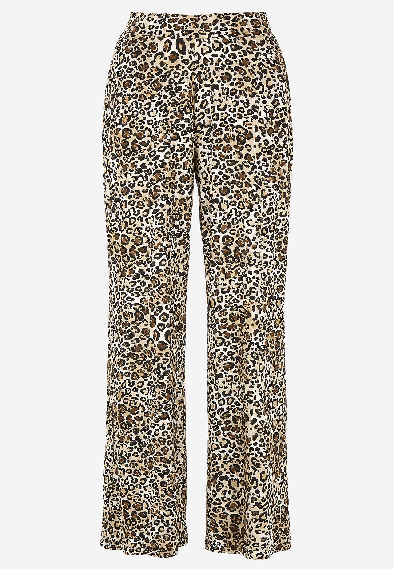 Leopardmønstret jerseybukse
