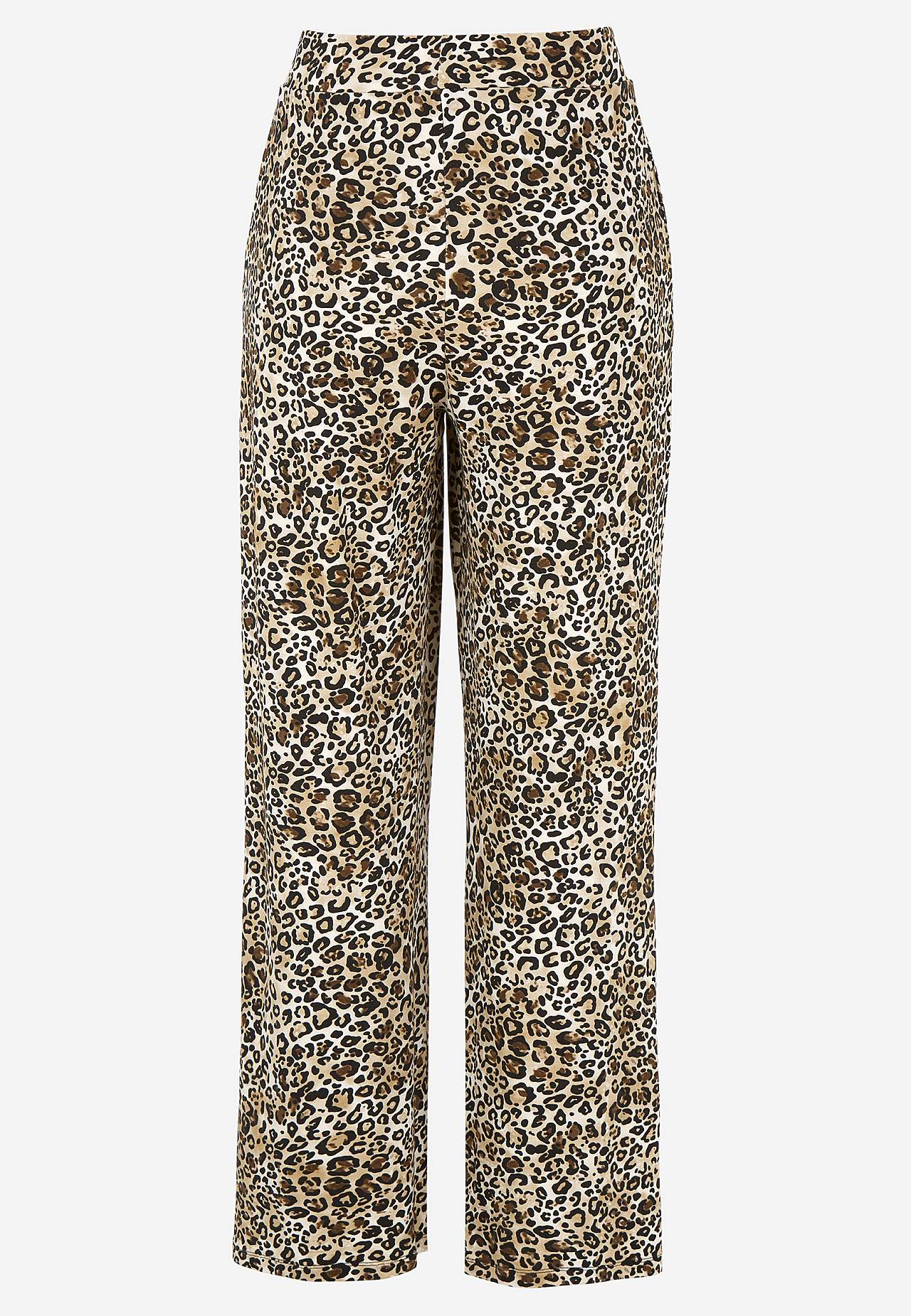 Leopardmønstret jerseybukse