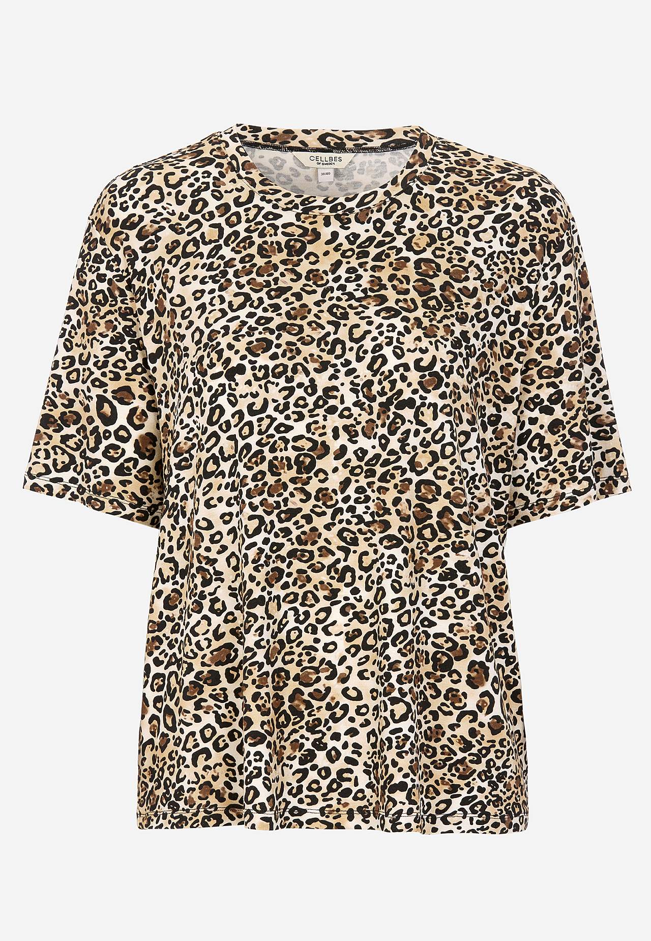Leopardmønstret jerseytopp