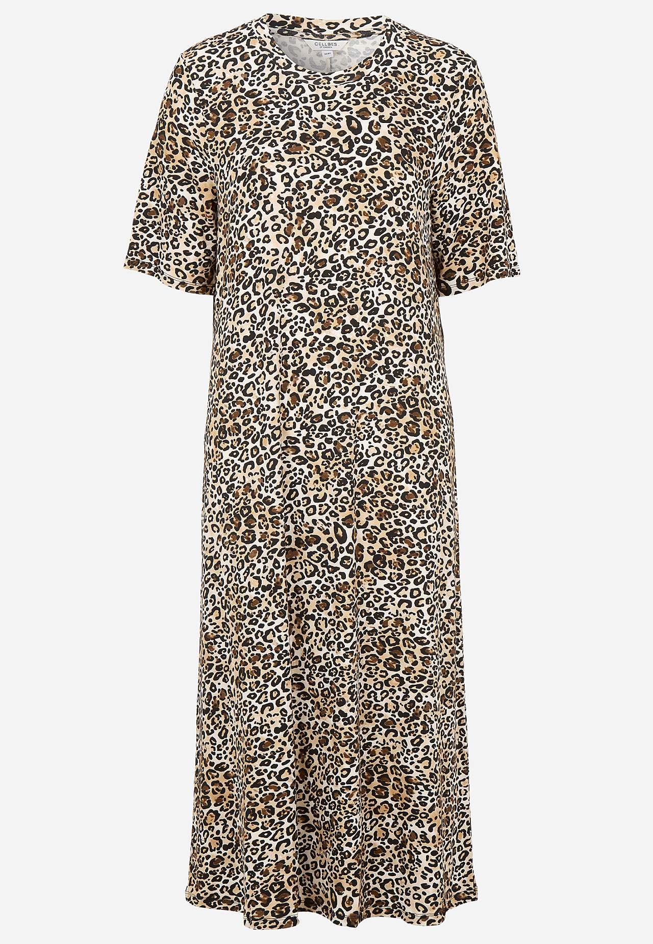 Leopardmønstret Jersey-kjole