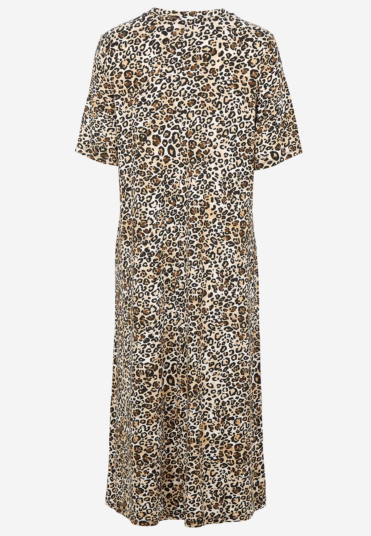 Leopardmønstret Jersey-kjole