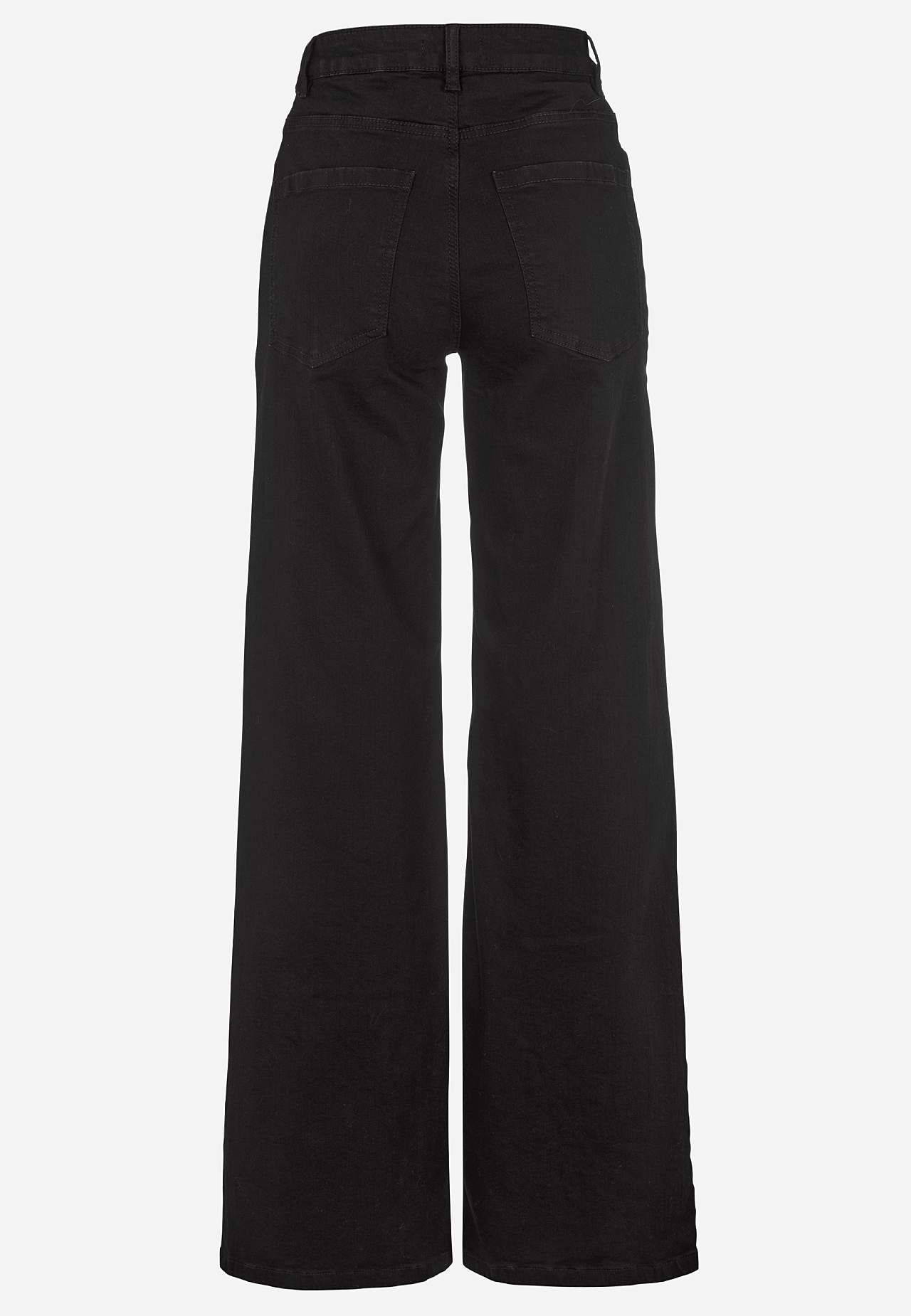 Vide, lange jeans med høy midje