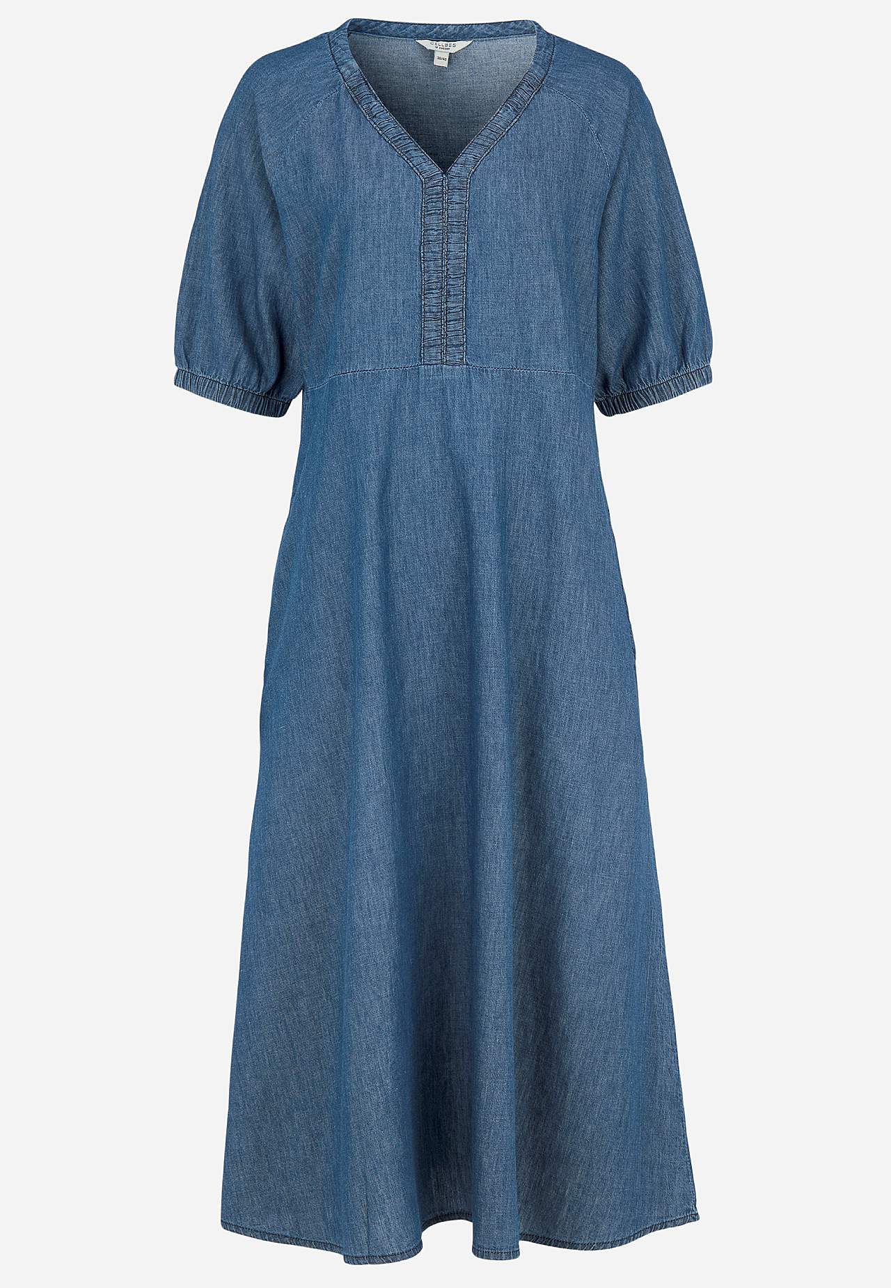 Denimkjole med puffermer