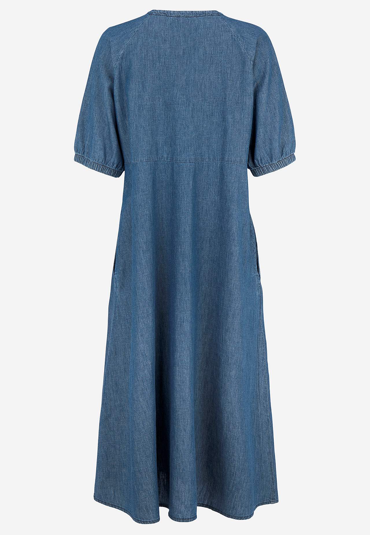 Denimkjole med puffermer