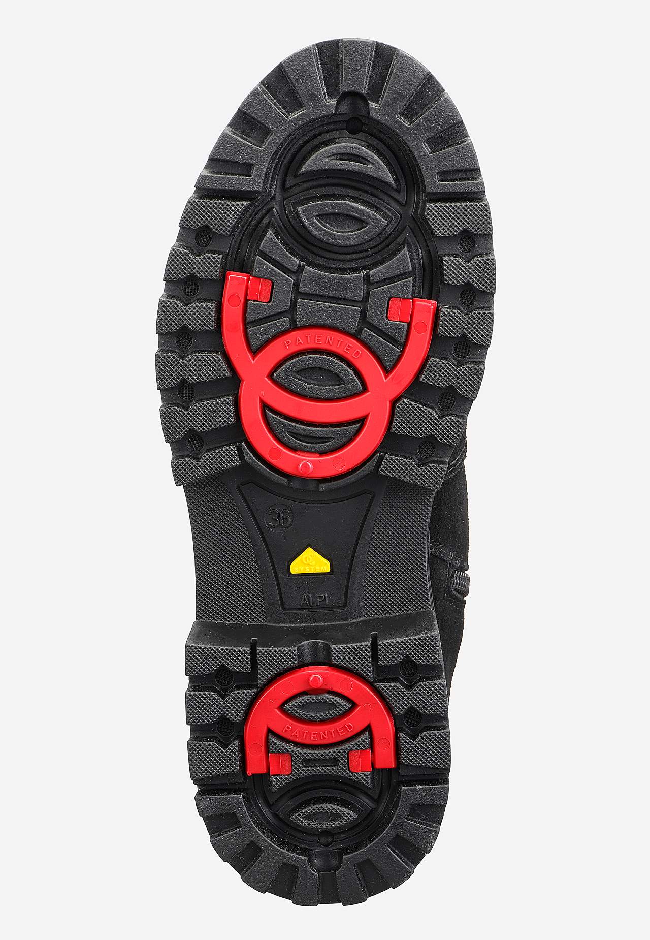 Semsket støvel med uttrekkbare brodder