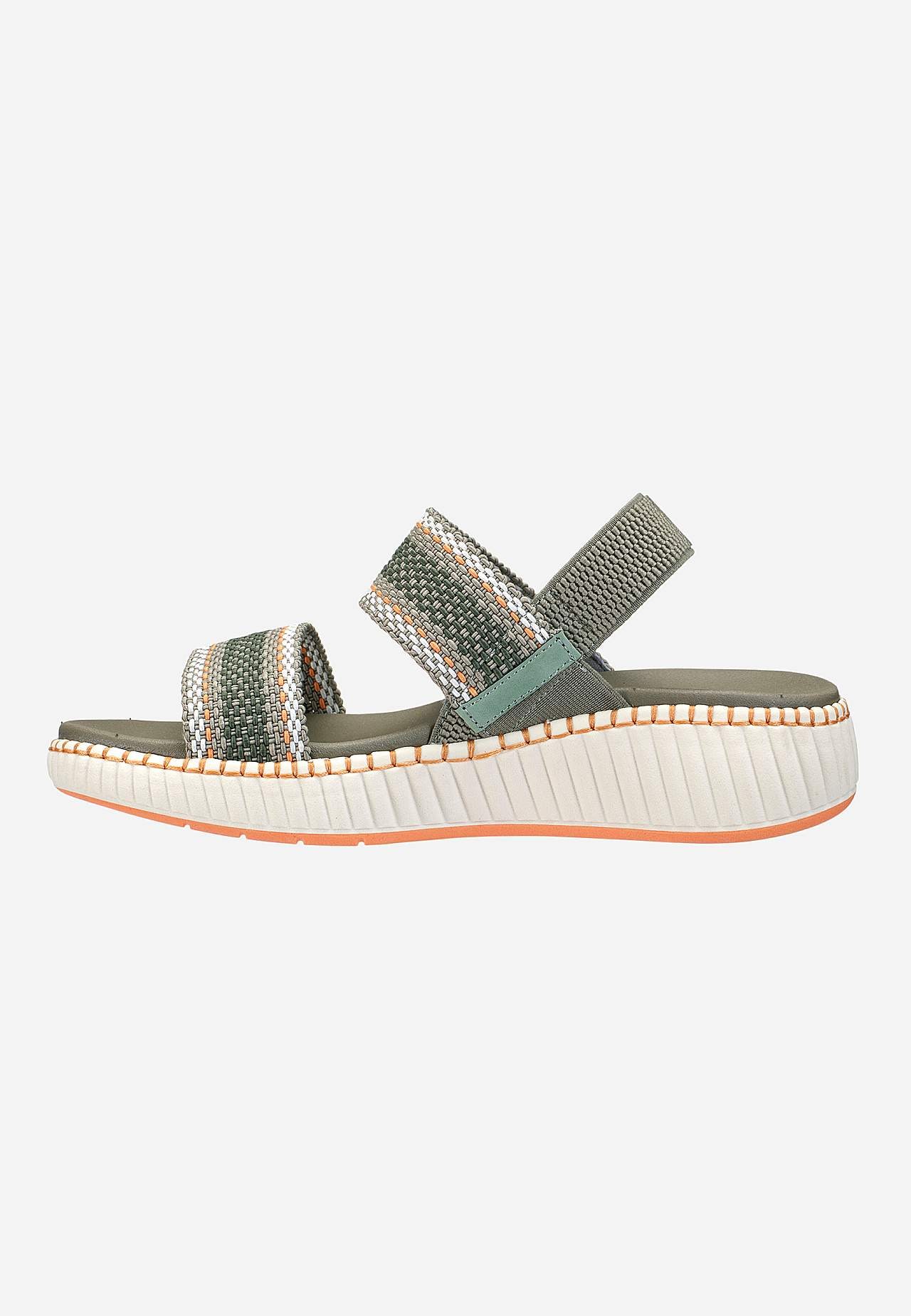 Sandal med elastisk hælrem