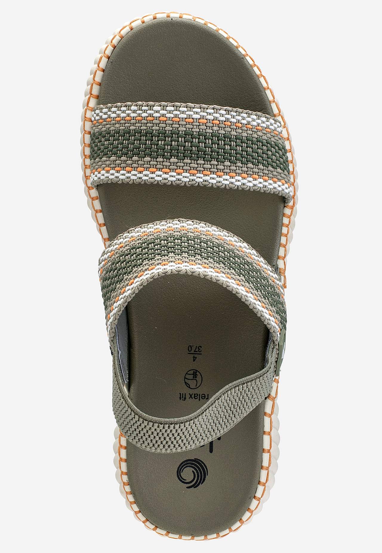 Sandal med elastisk hælrem