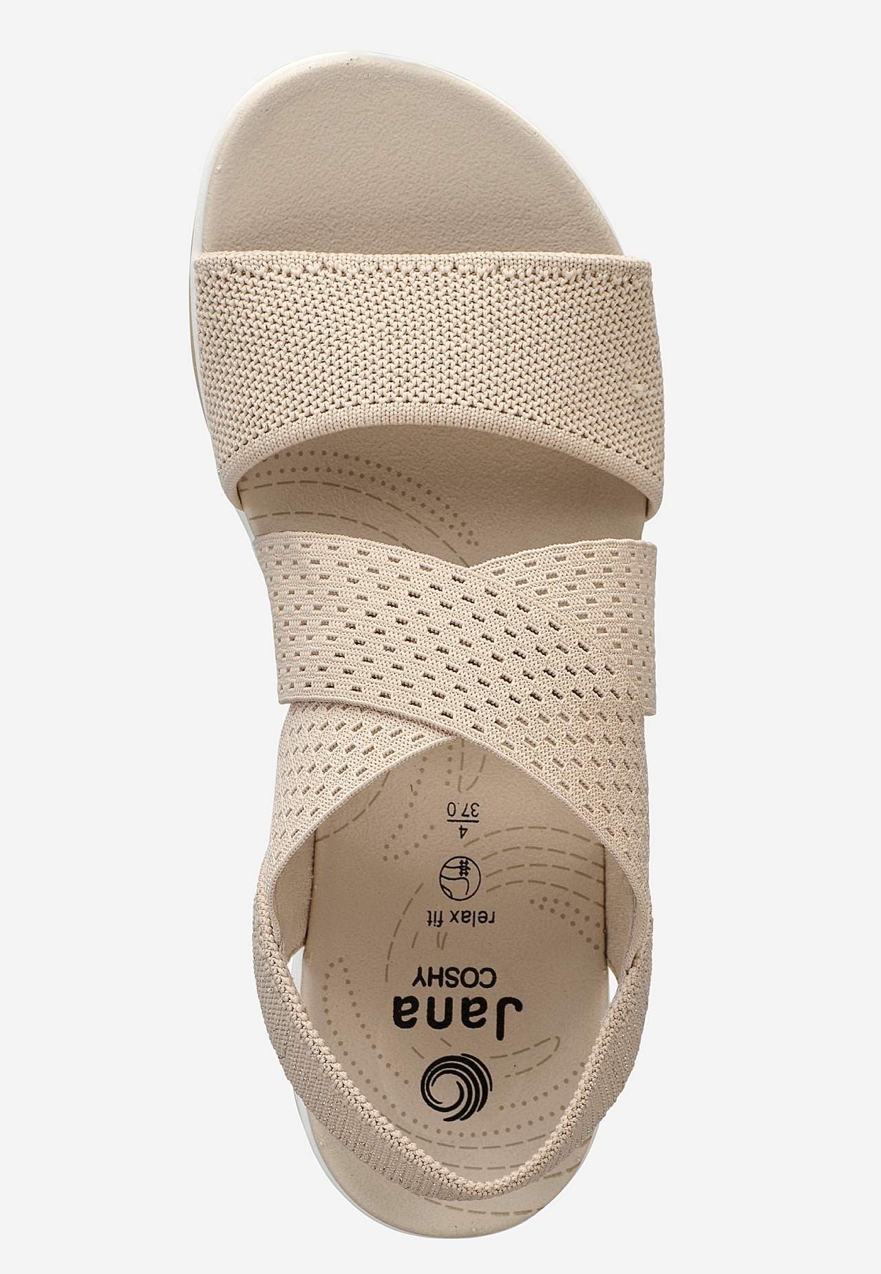 Sandal med elastiske stropper