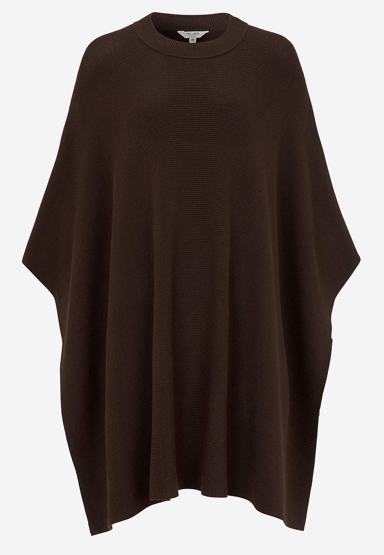 Finstrikket poncho
