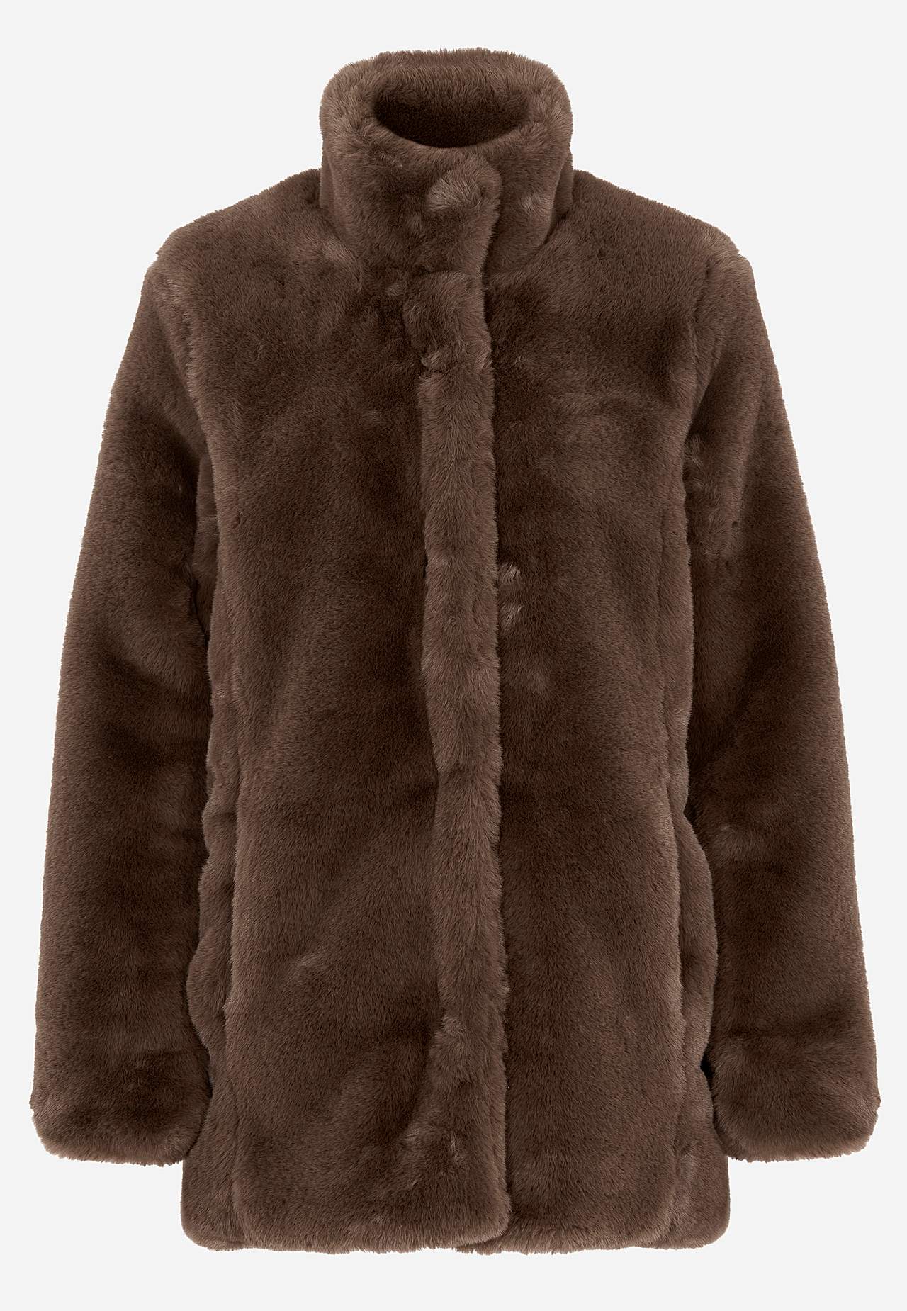 Kåpe med myk pelsimitasjon