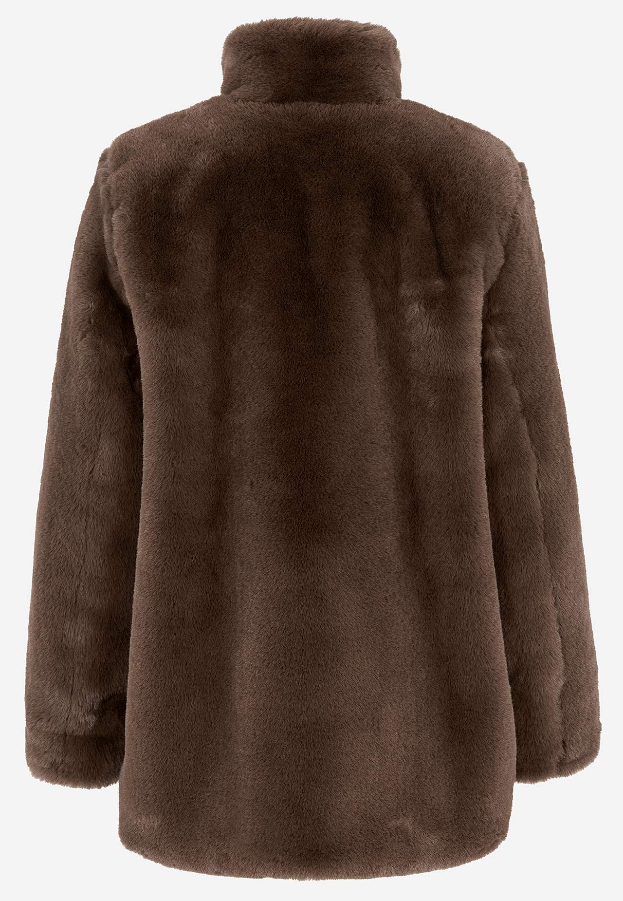 Kåpe med myk pelsimitasjon